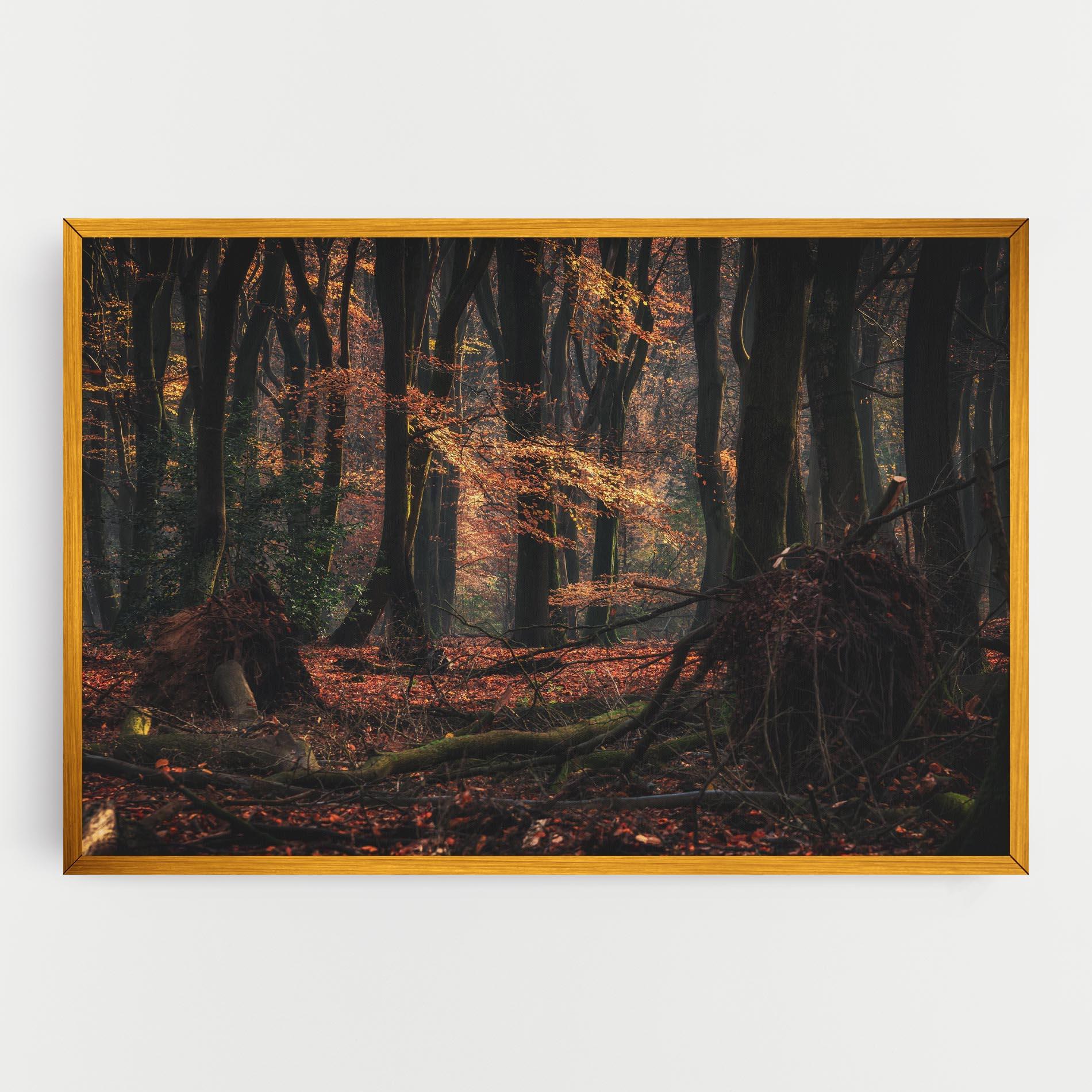 Vászonkép Autumn Forest Trees mockup 0