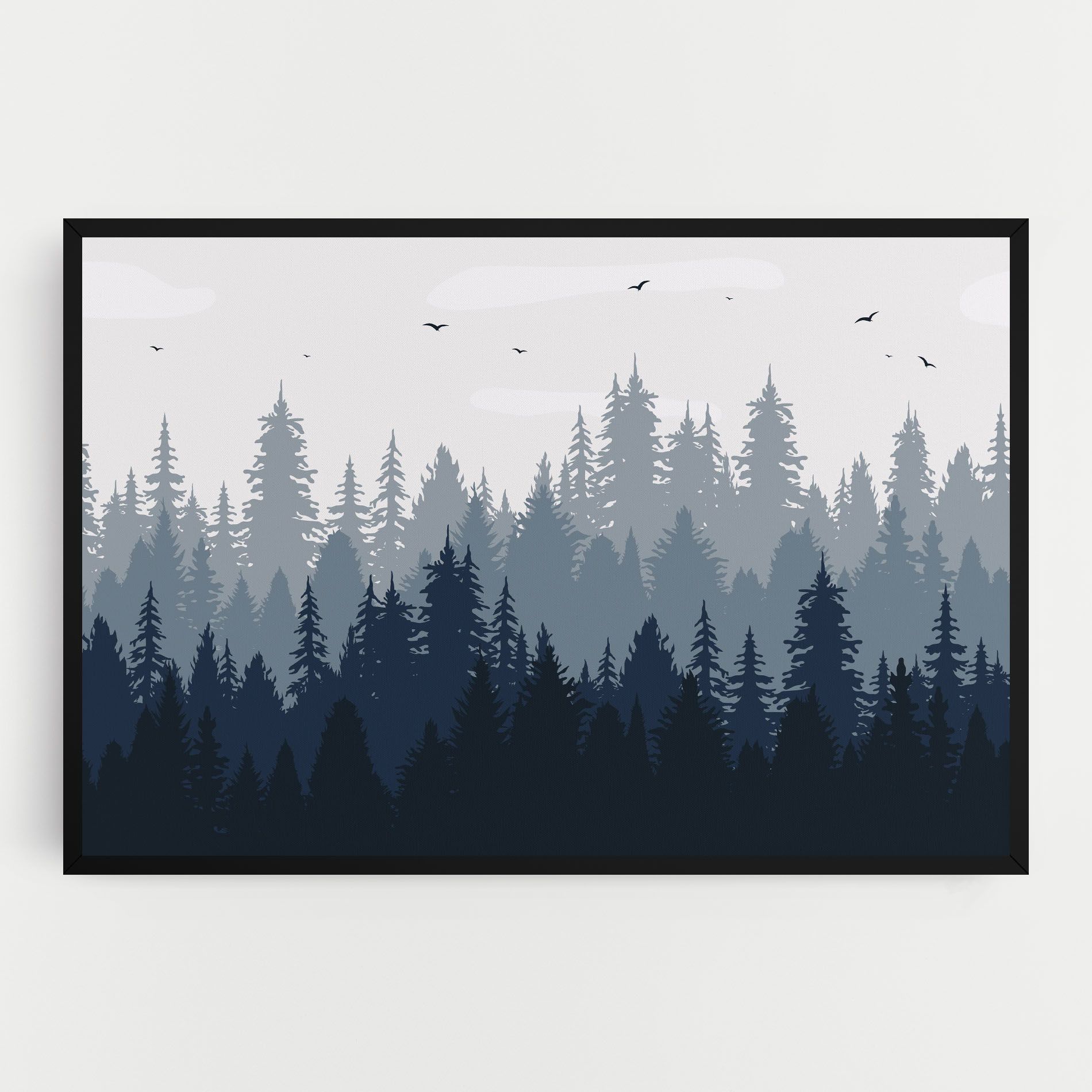 Foggy Blue Forest mockup 0