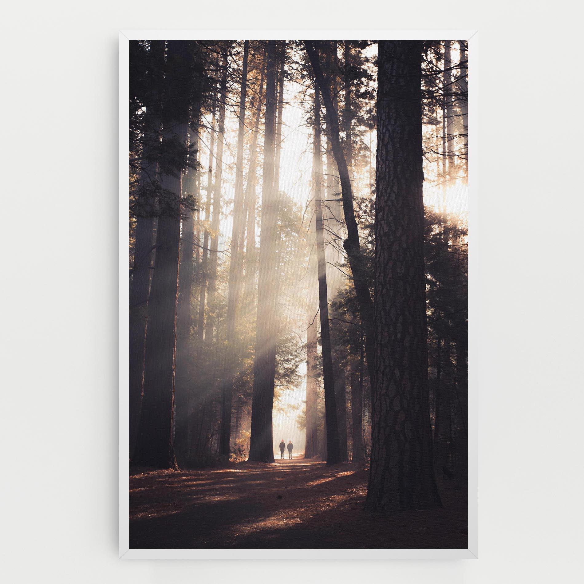 Vászonkép Foggy Couple Forest mockup 0