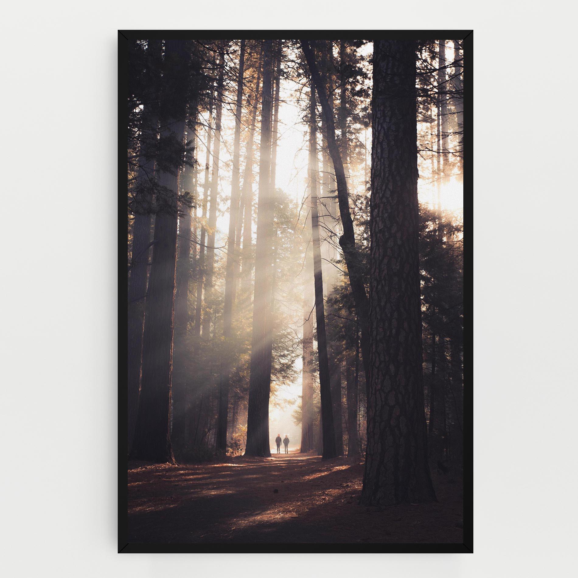 Vászonkép Foggy Couple Forest mockup 0