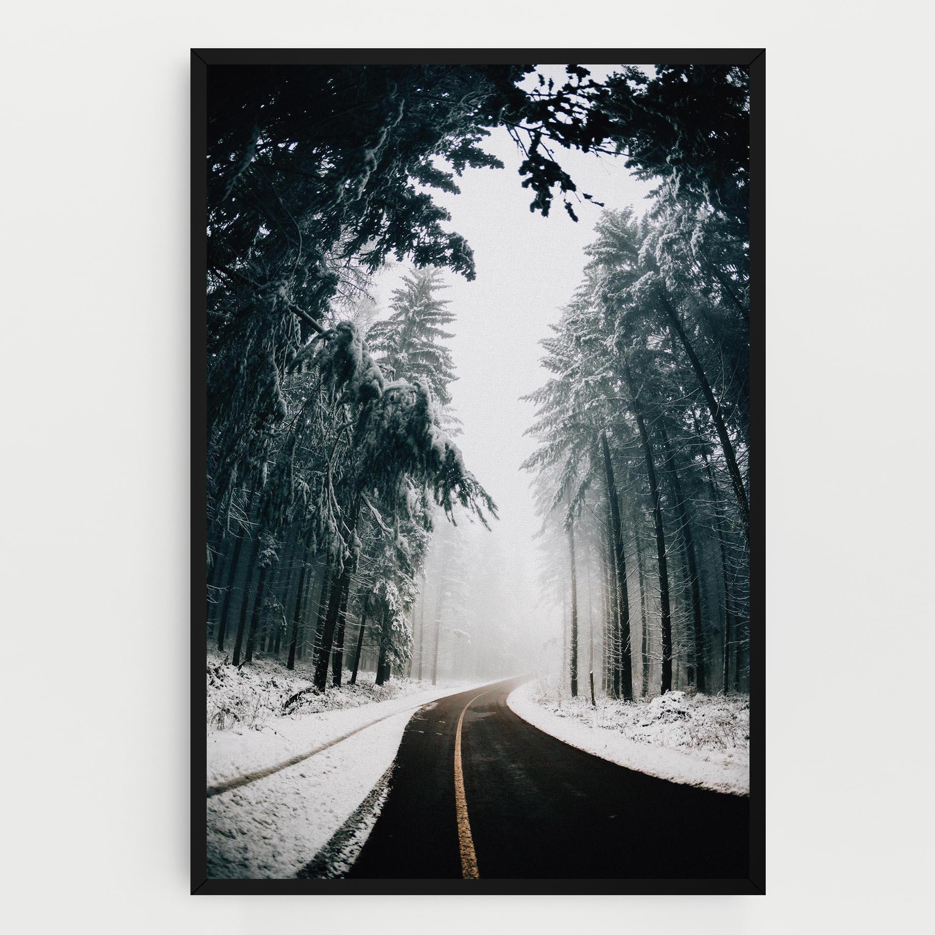 Vászonkép Snow Road Dorest mockup 0