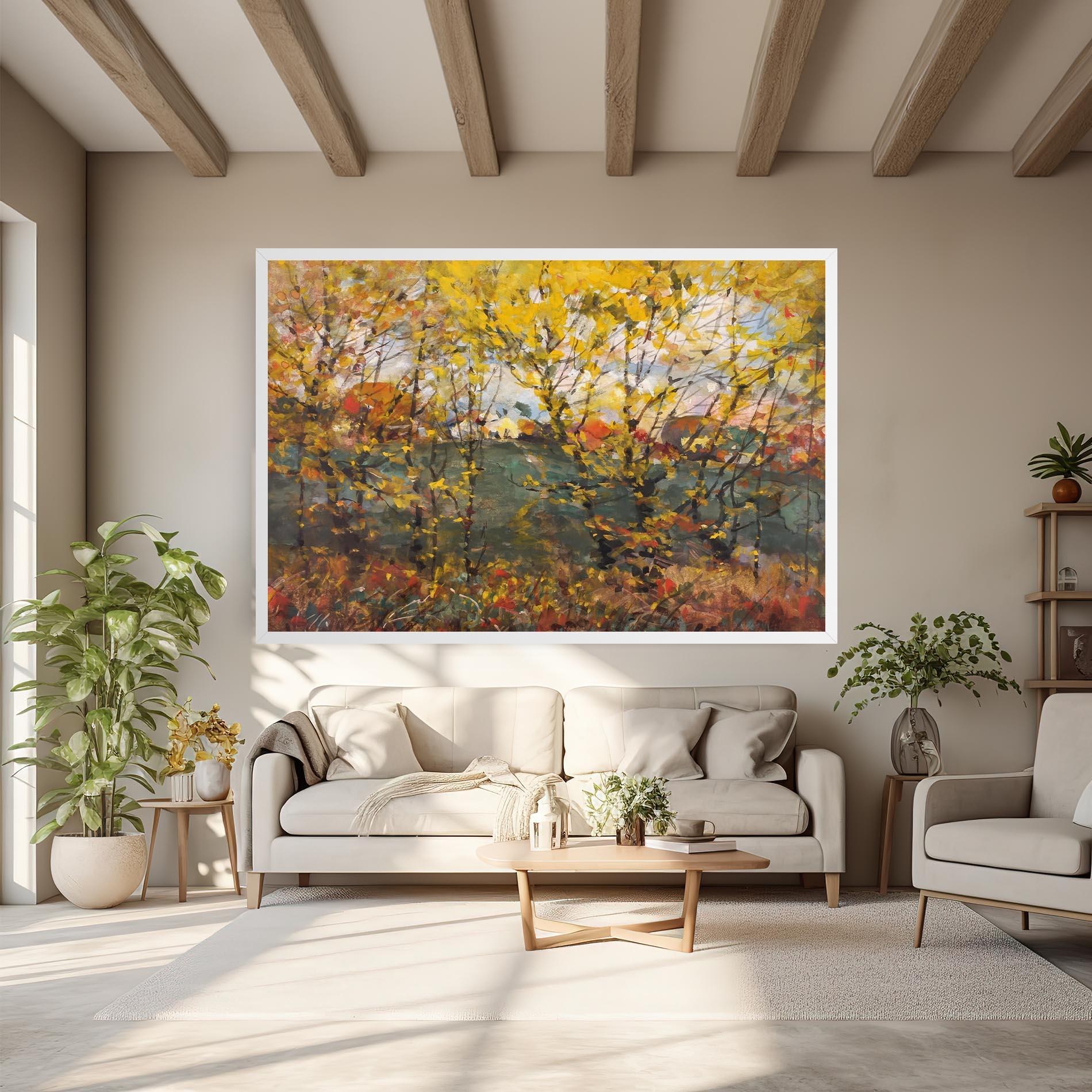 Vászonkép Autumn Painting Tree mockup 6