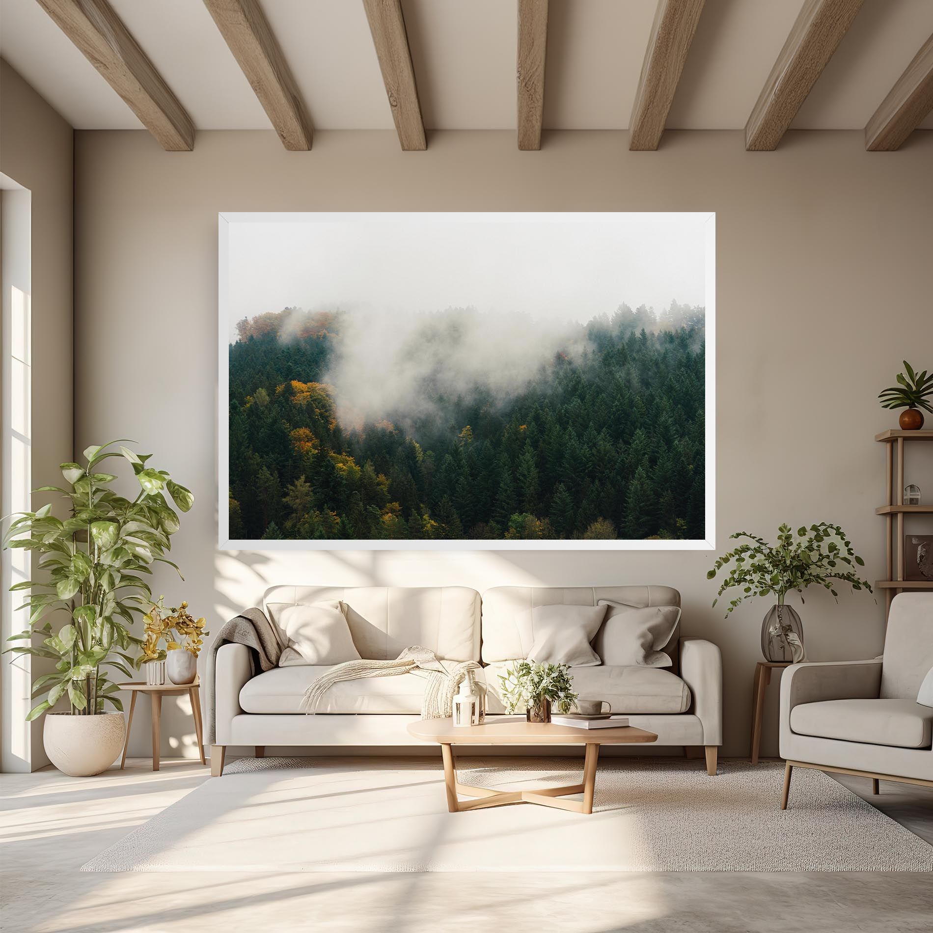 Foggy Tree Forest mockup 6