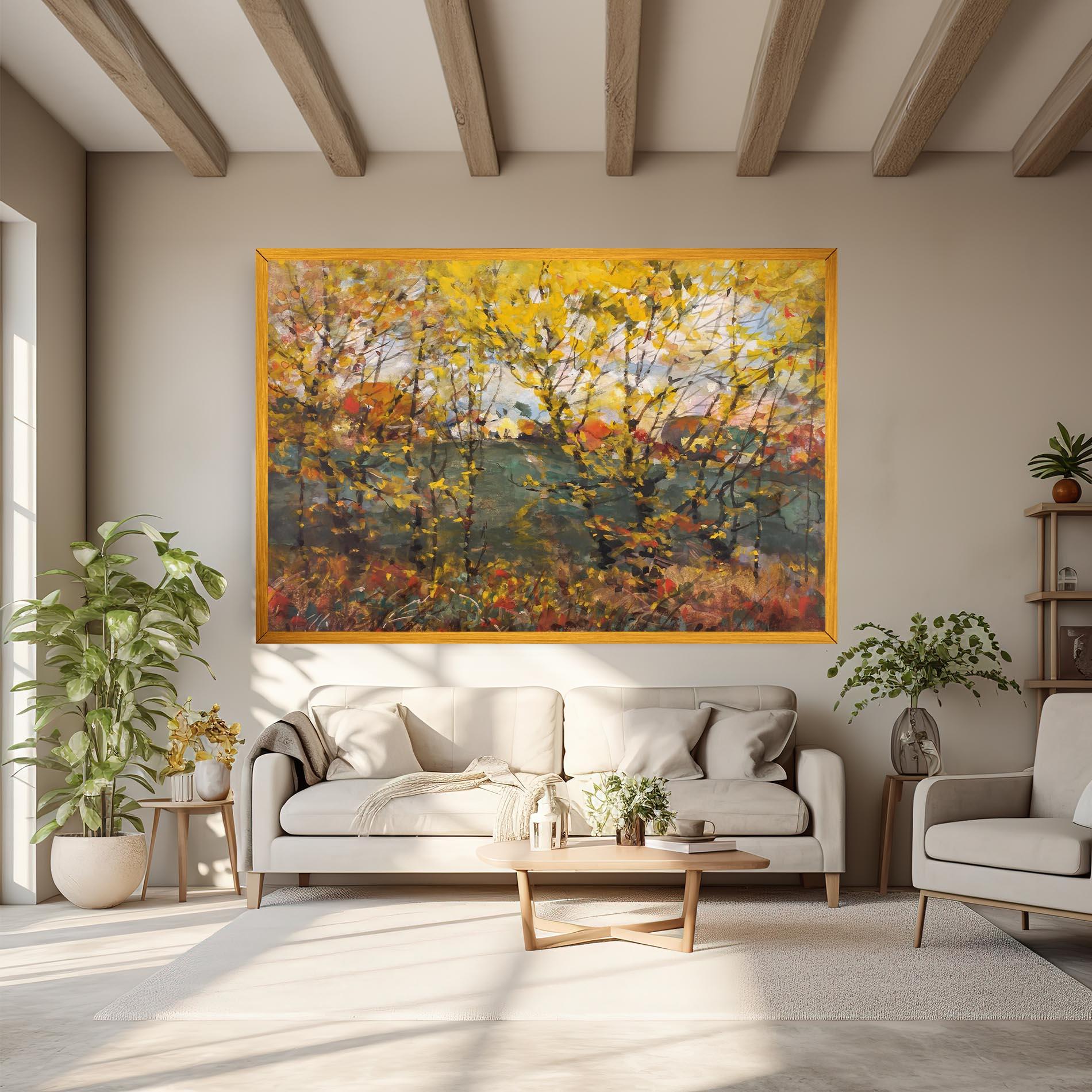 Vászonkép Autumn Painting Tree mockup 6