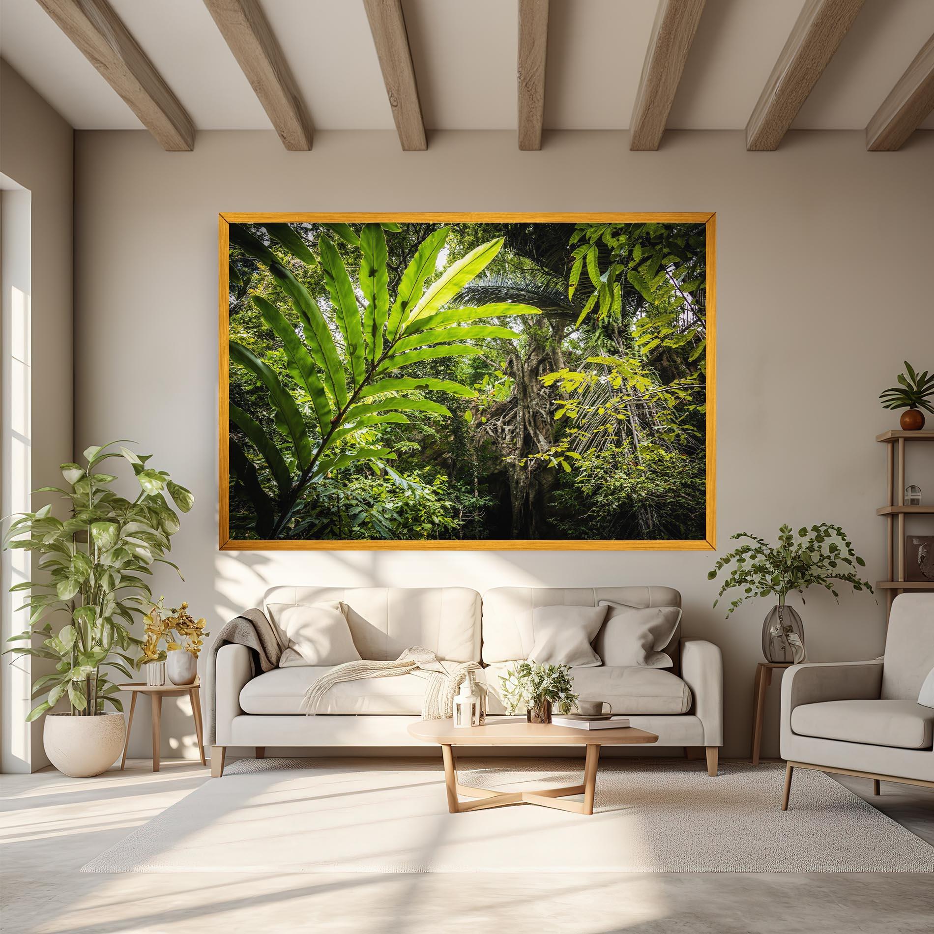 Vászonkép Big Leaf Forest mockup 6