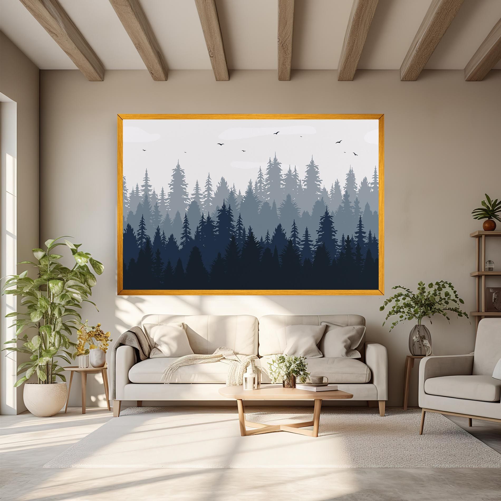 Foggy Blue Forest mockup 6