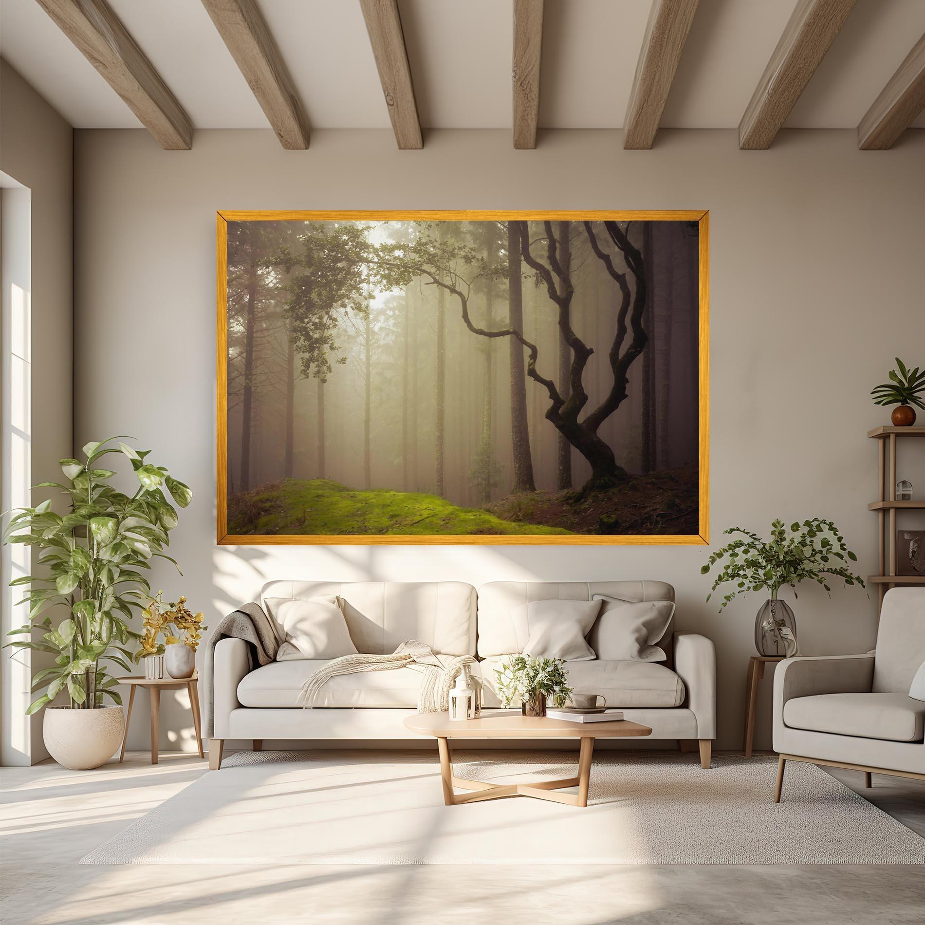 Vászonkép Foggy Tree Art mockup 6