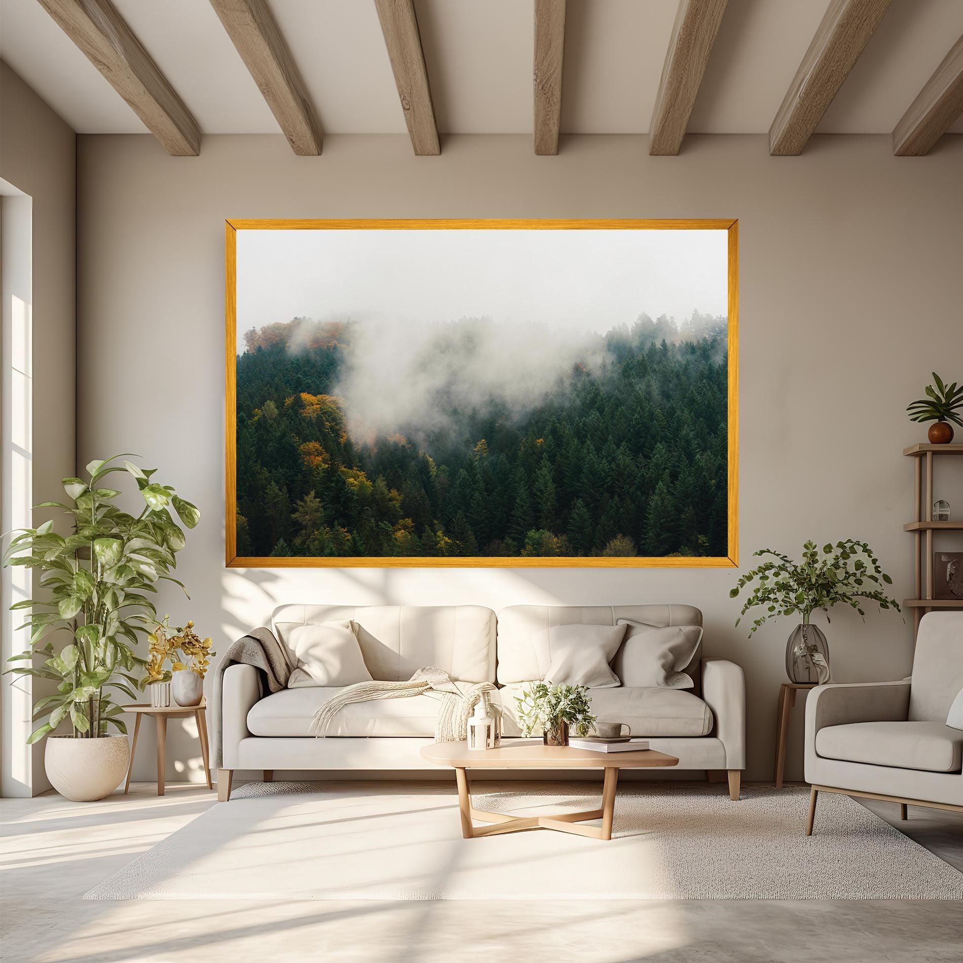 Foggy Tree Forest mockup 6