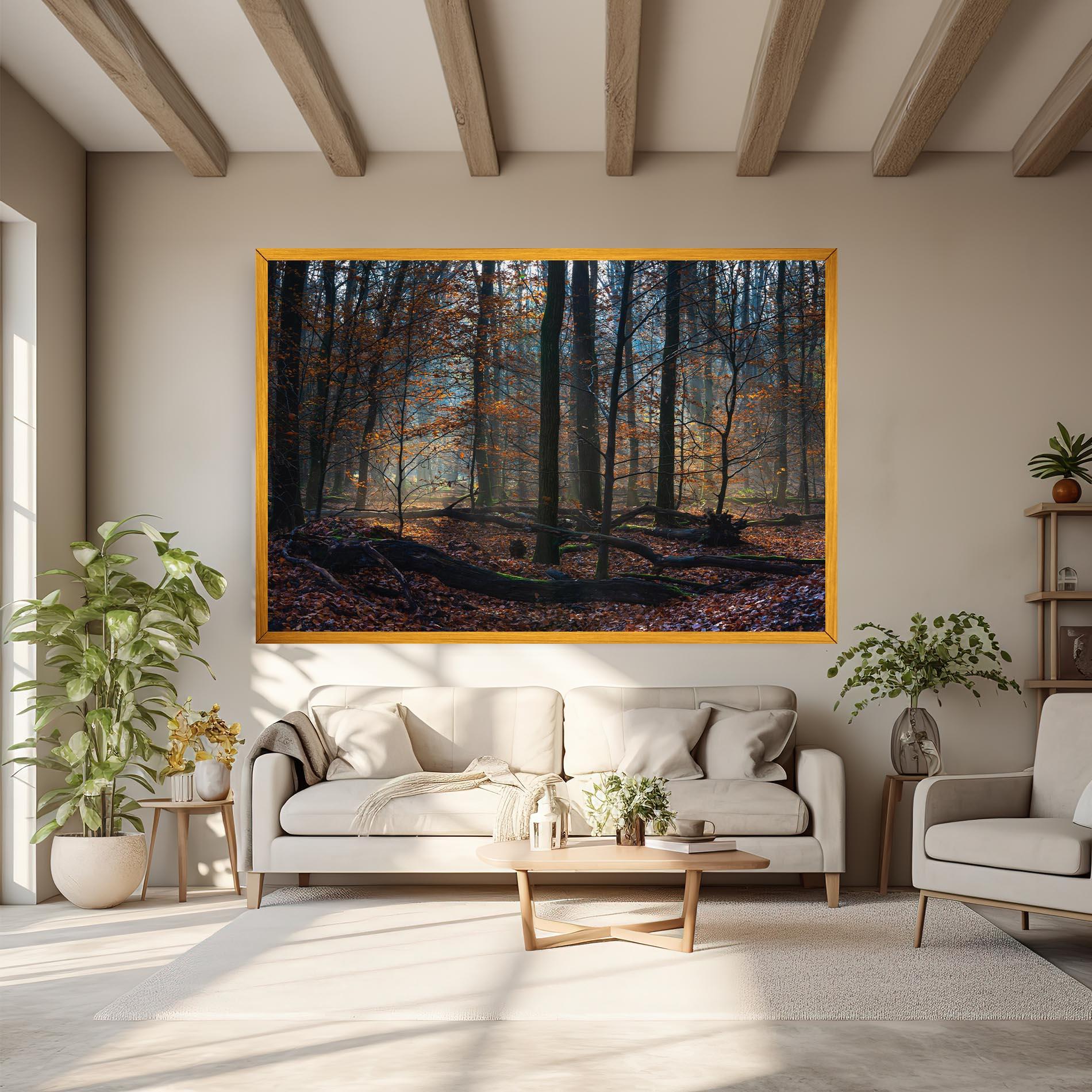 Vászonkép Forest Autumn Day mockup 6