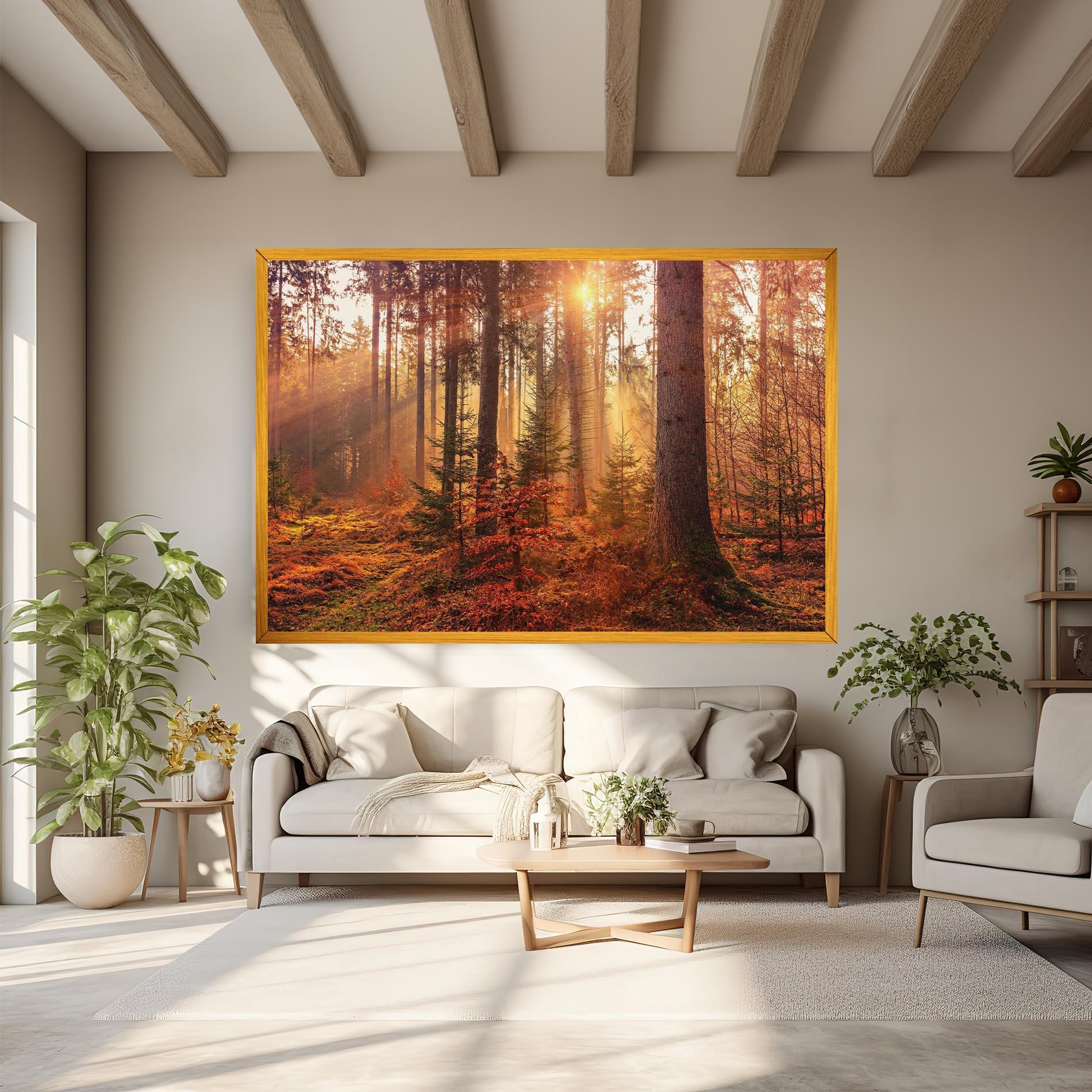 Vászonkép Orange Light Forest mockup 6