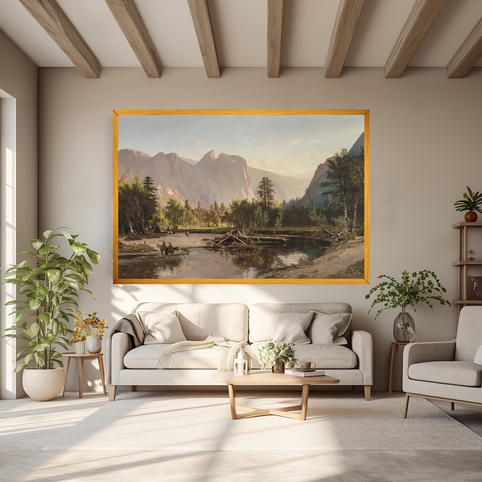 Vászonkép Small Lake Forest mockup 6