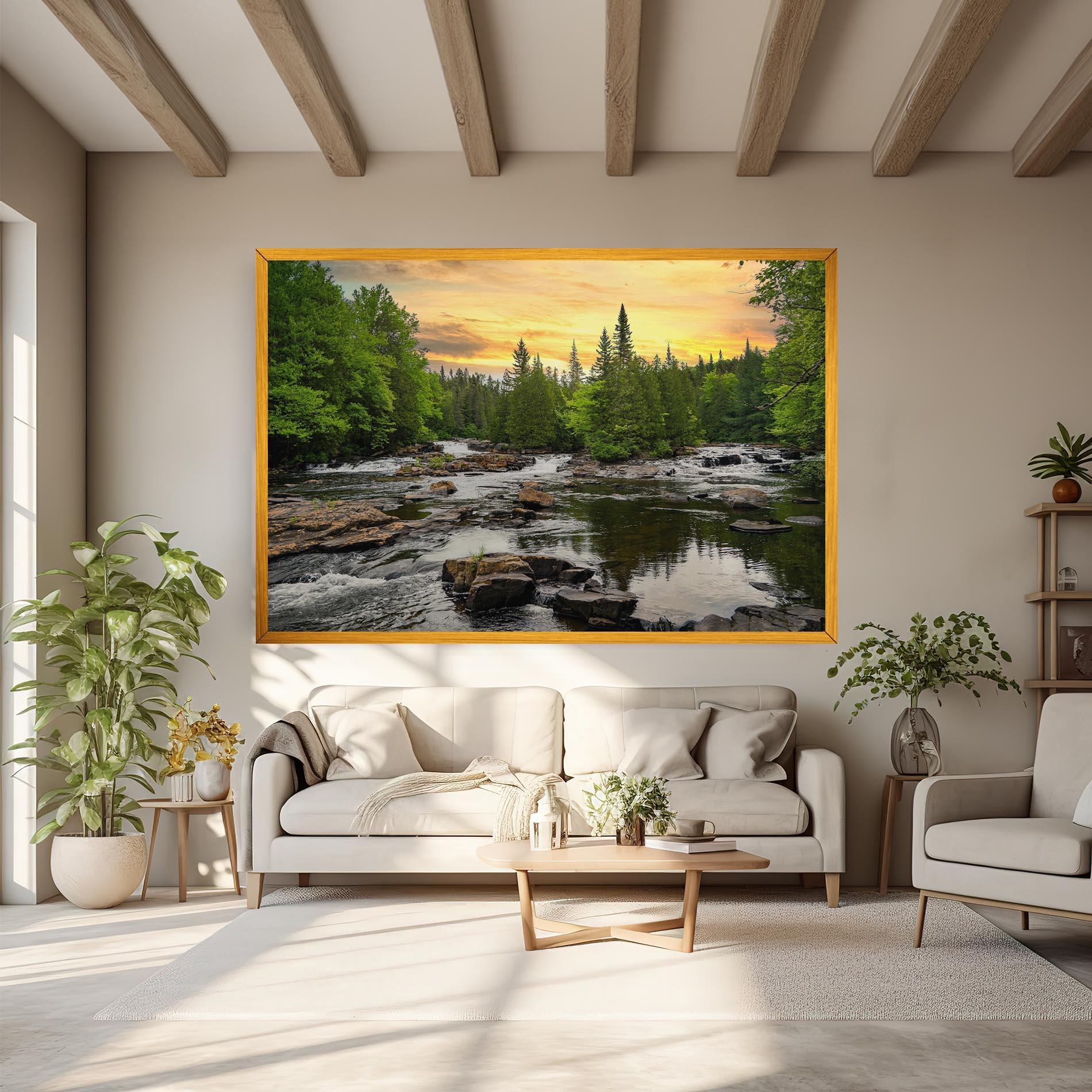 Vászonkép Small River Forest mockup 6