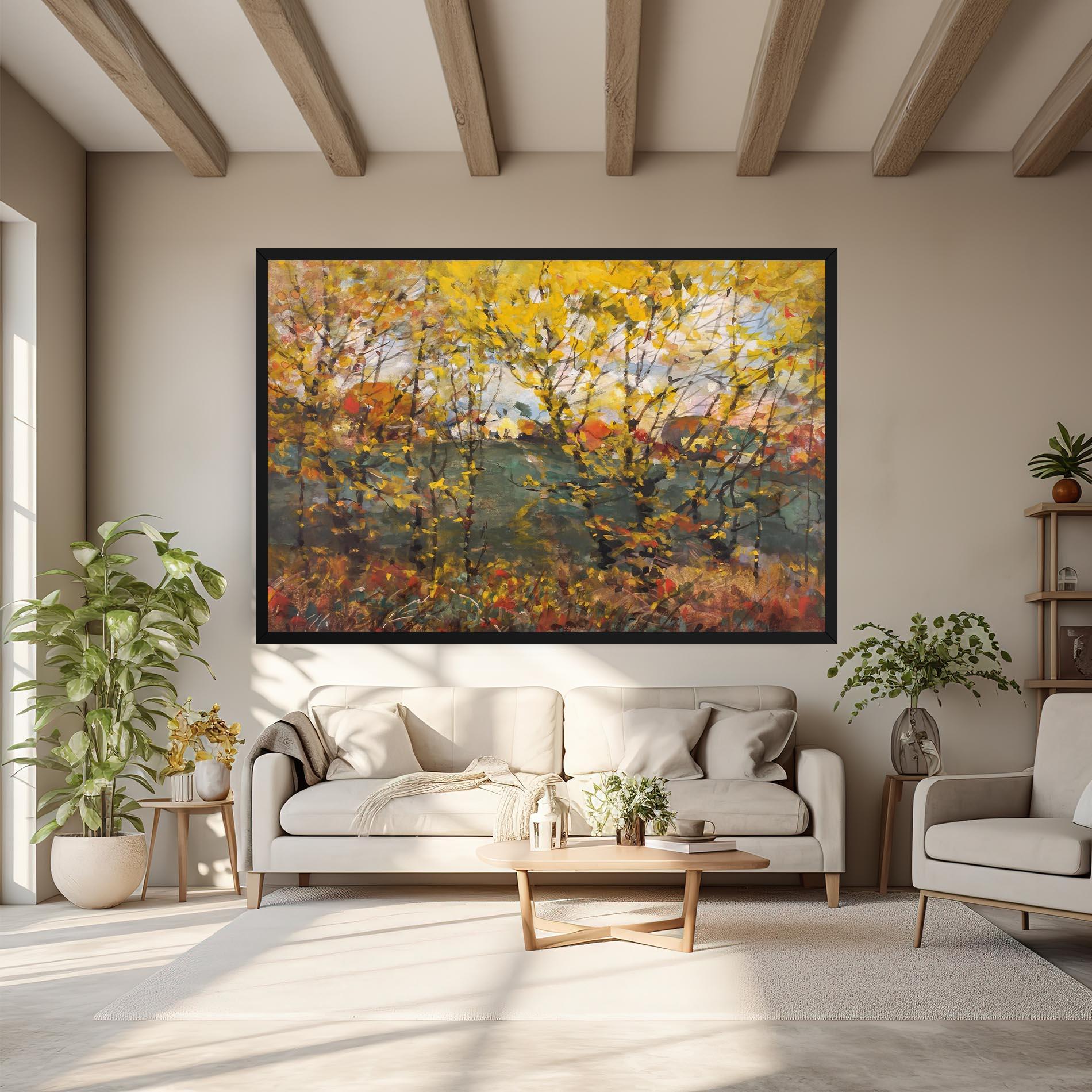 Vászonkép Autumn Painting Tree mockup 6