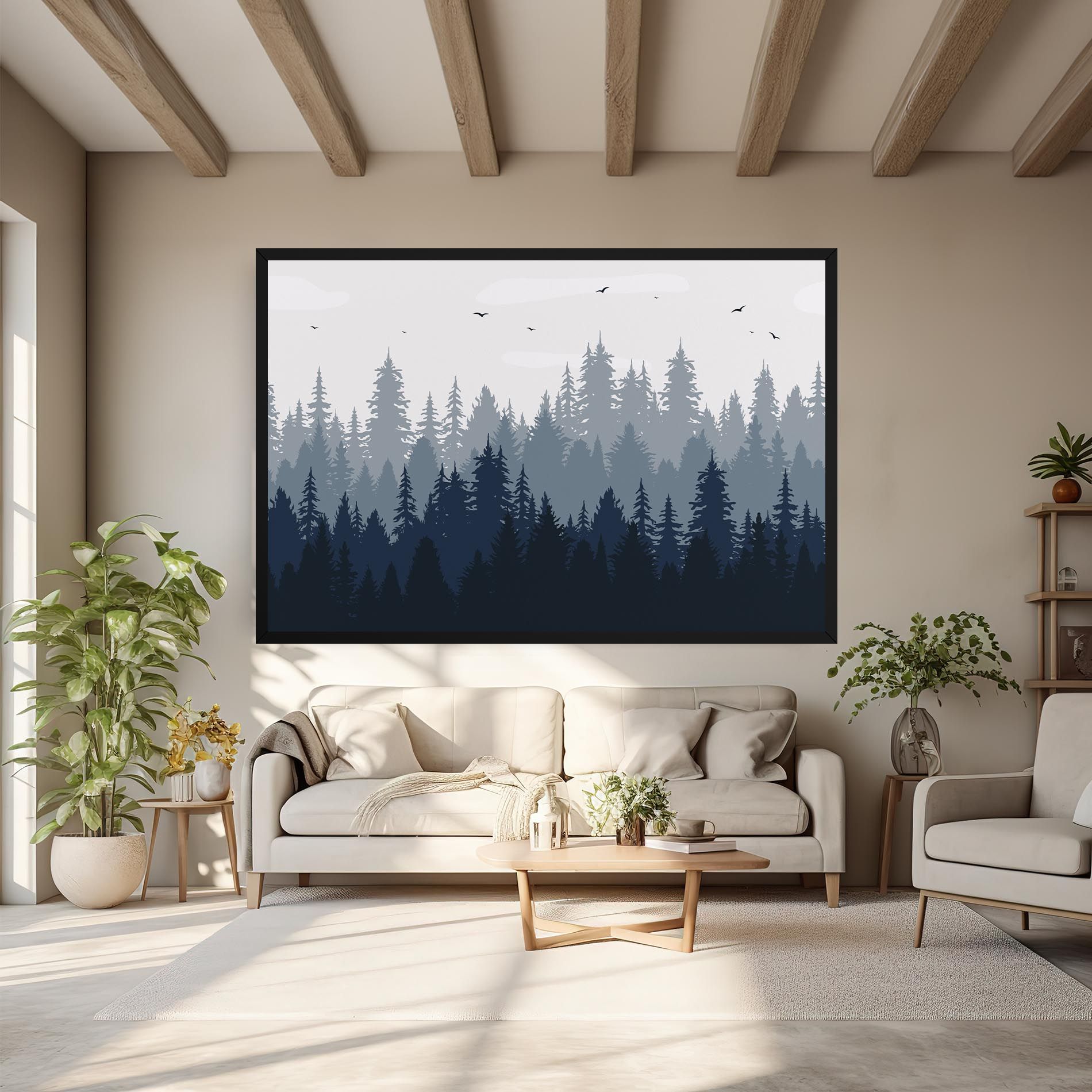 Foggy Blue Forest mockup 6