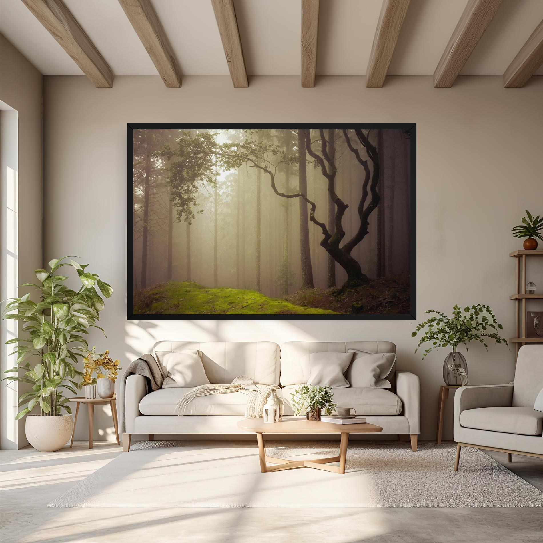 Vászonkép Foggy Tree Art mockup 6