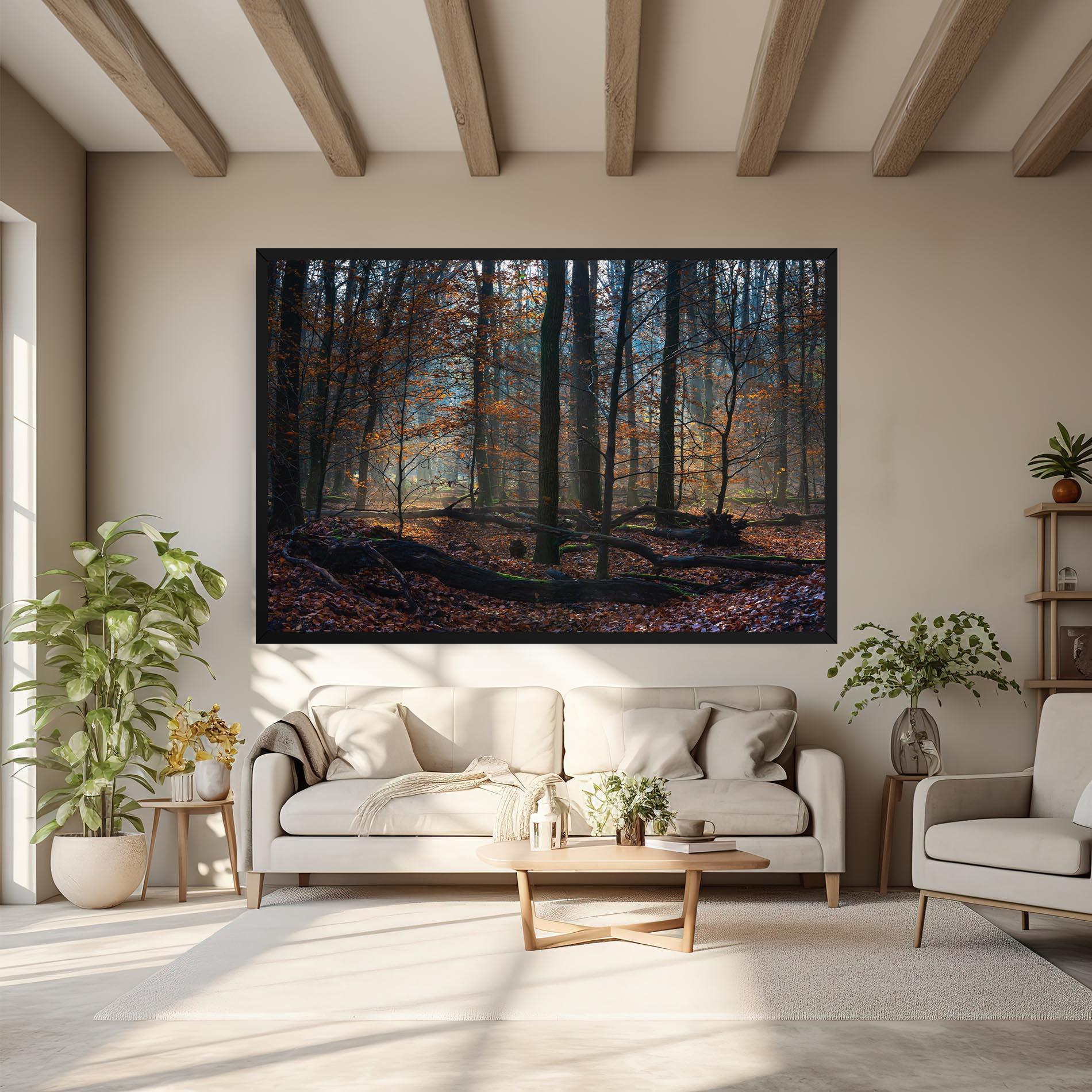 Vászonkép Forest Autumn Day mockup 6