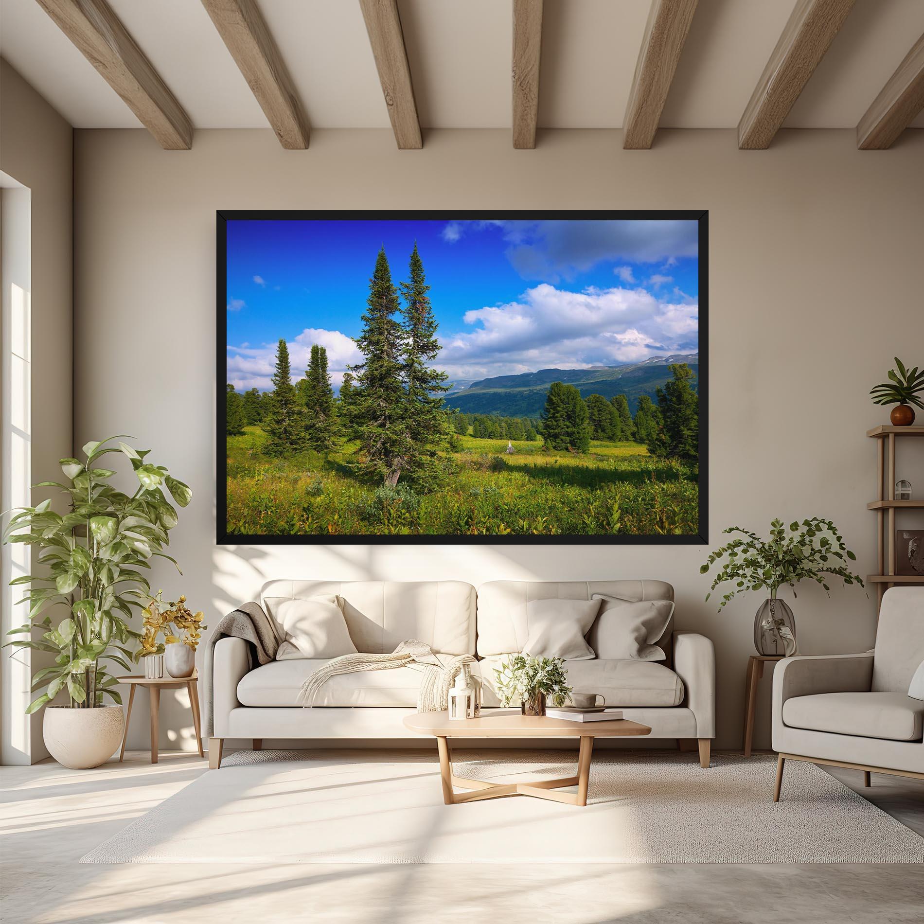 Vászonkép Morning Sunny Field mockup 6