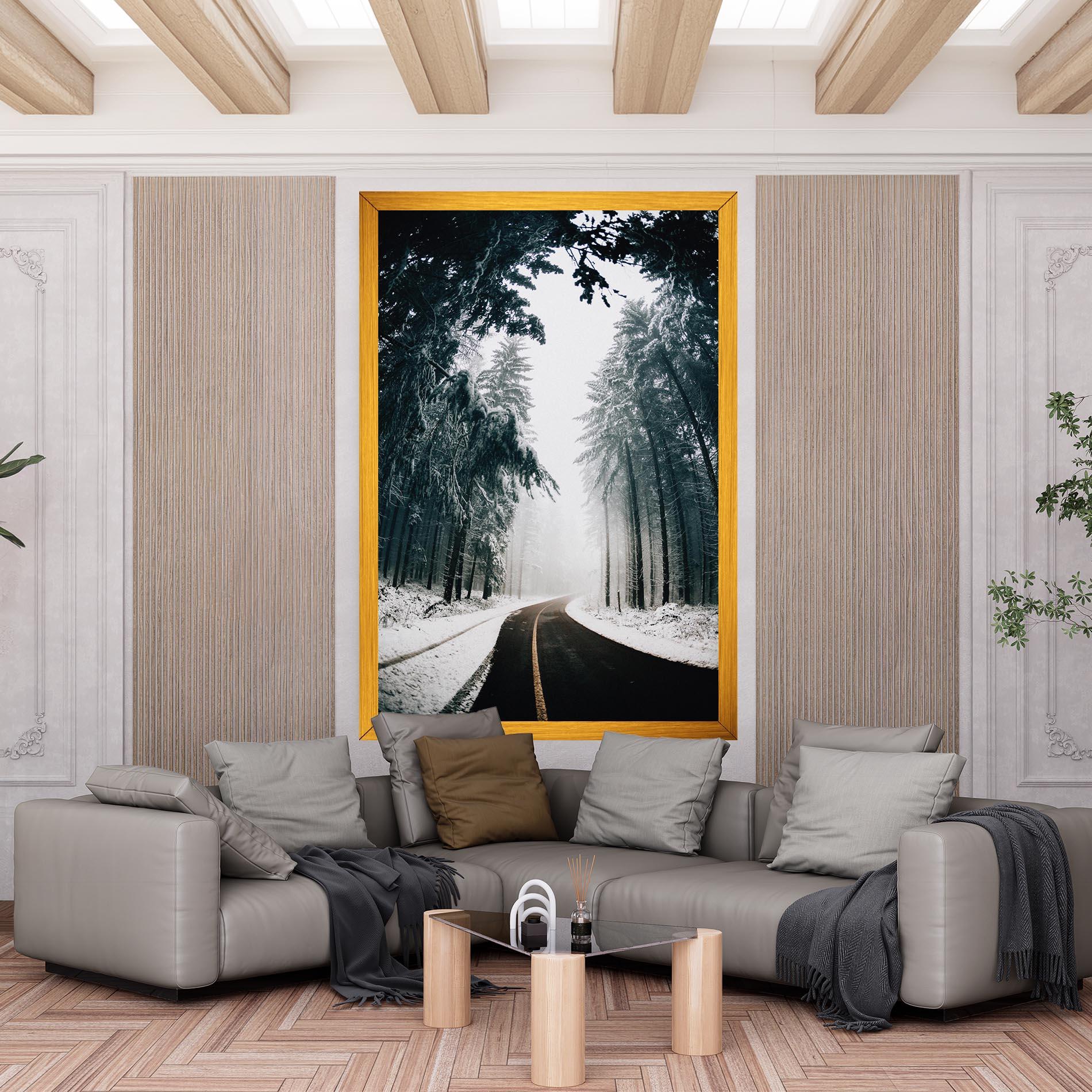 Vászonkép Snow Road Dorest mockup 6