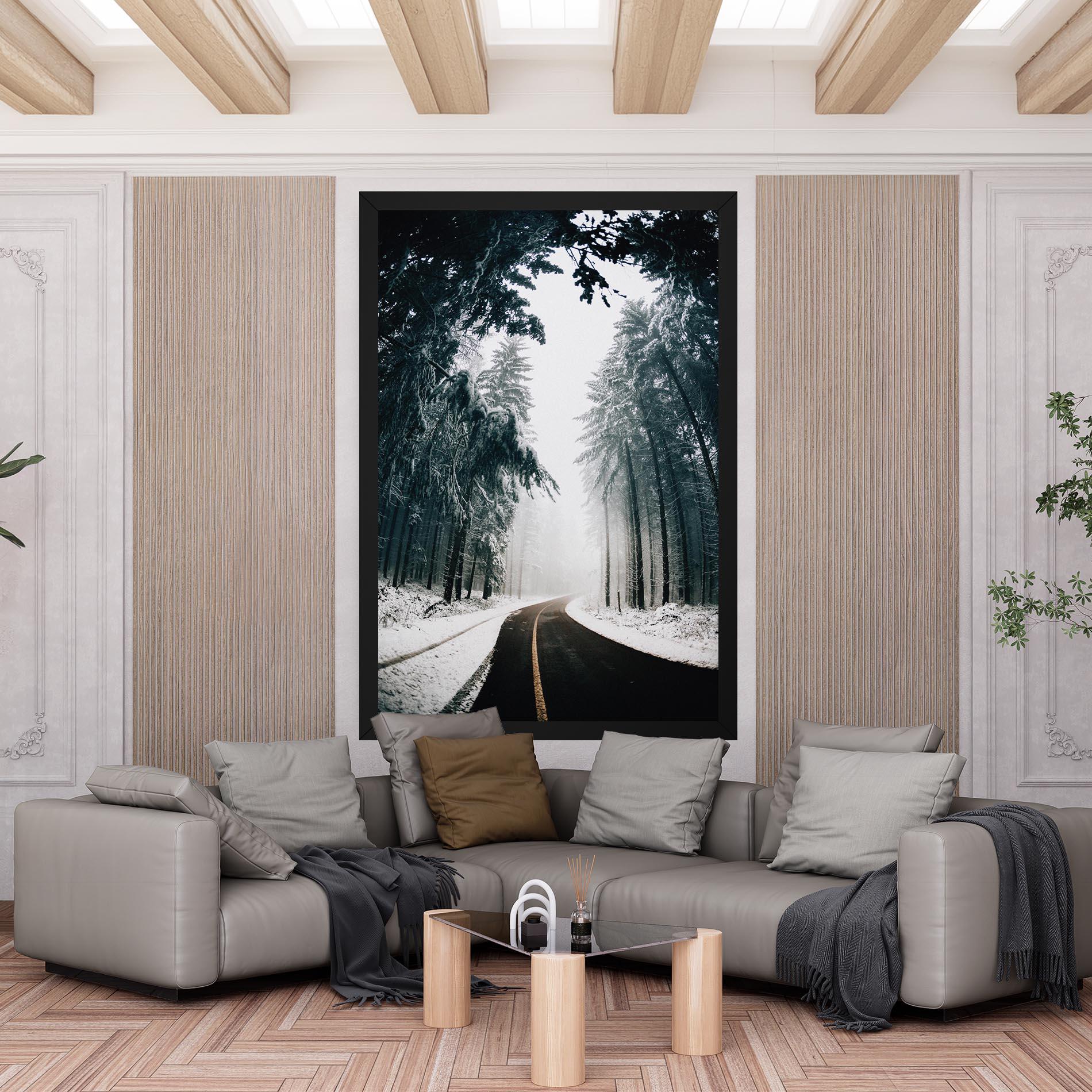 Vászonkép Snow Road Dorest mockup 6