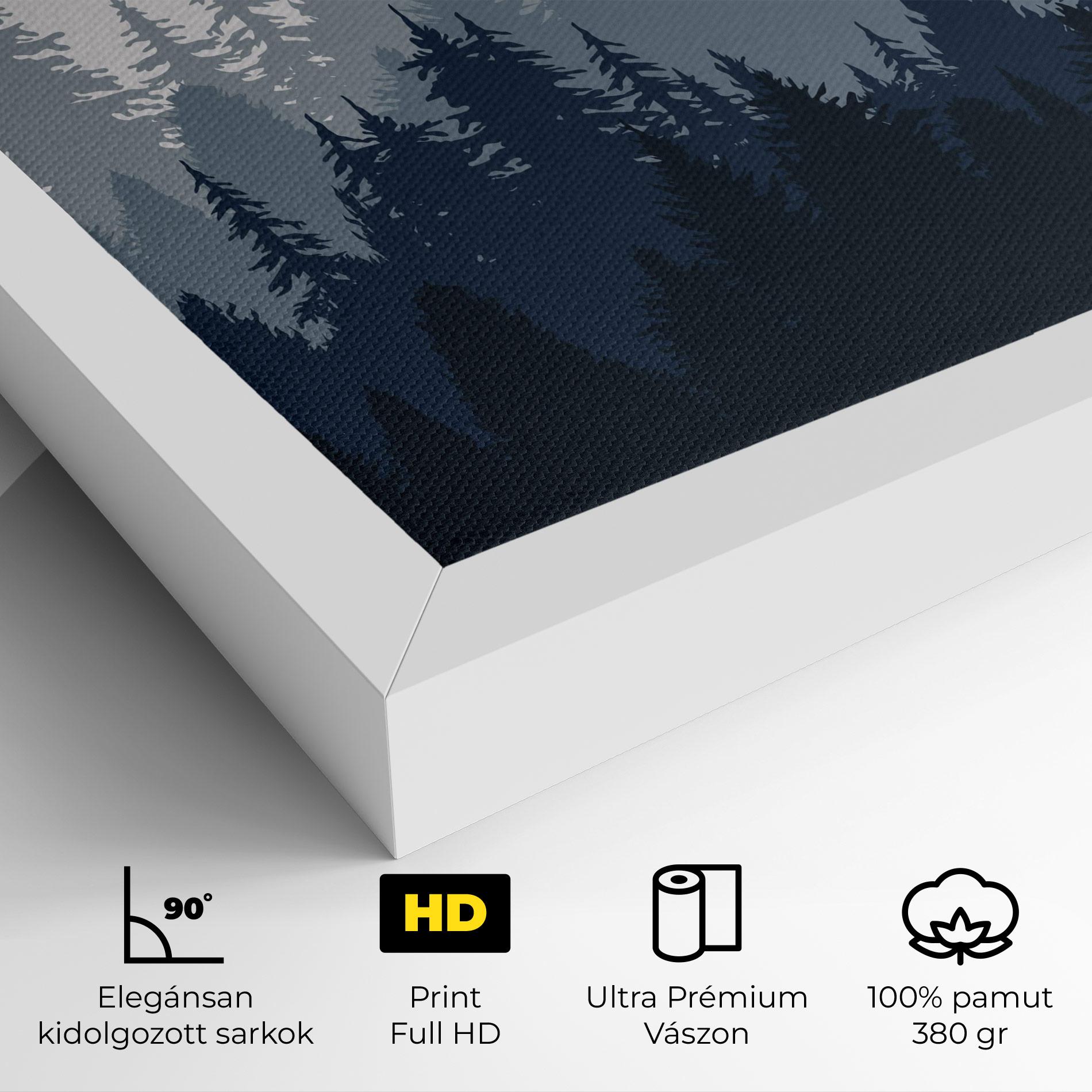 Vászonkép Foggy Blue Forest mockup 4