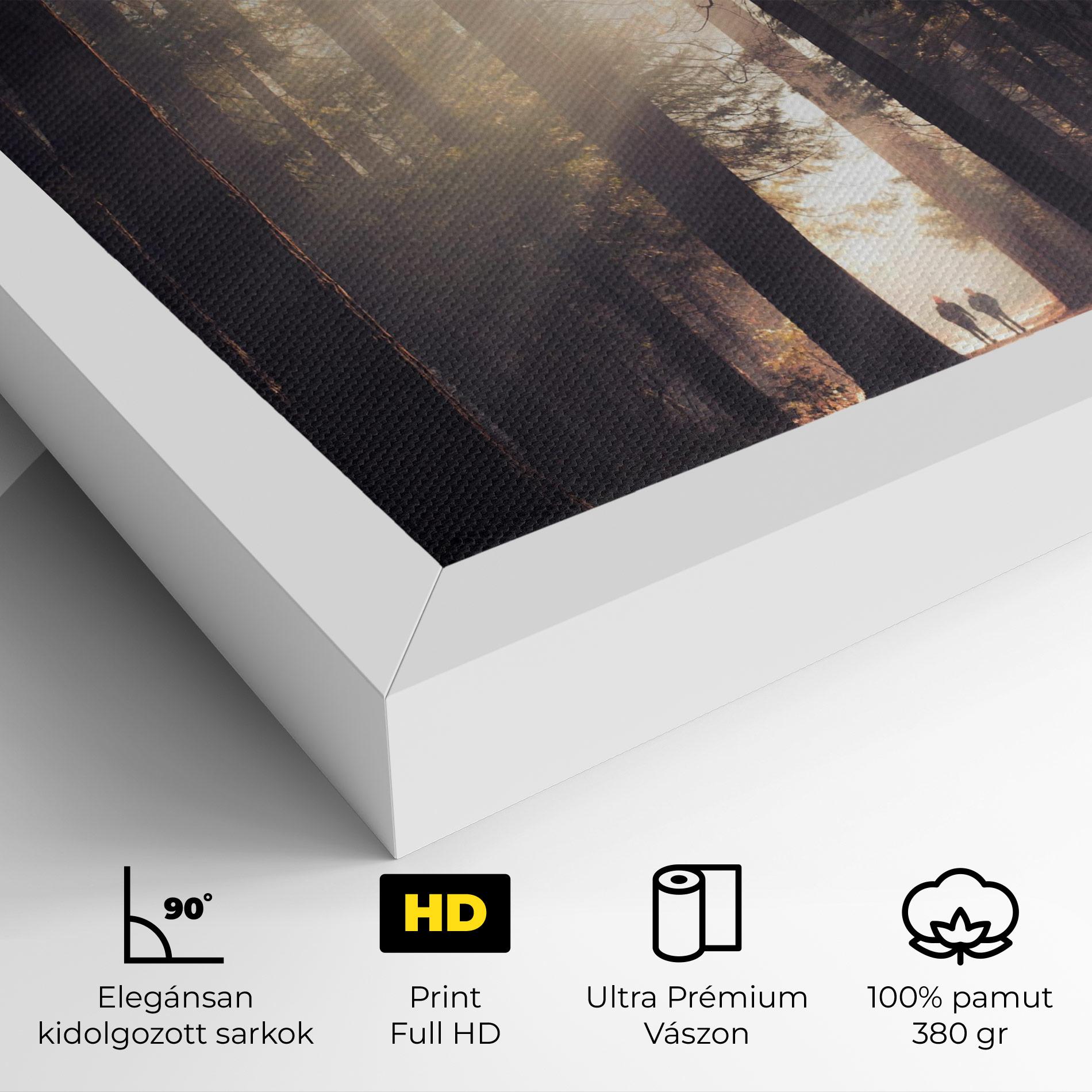 Vászonkép Foggy Couple Forest mockup 4