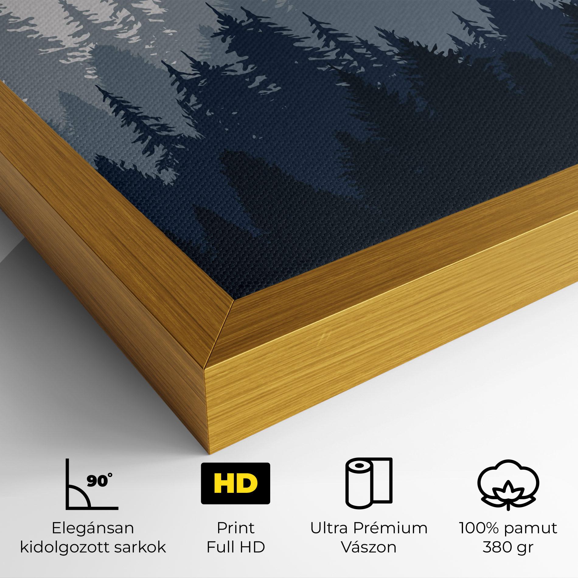 Vászonkép Foggy Blue Forest mockup 4