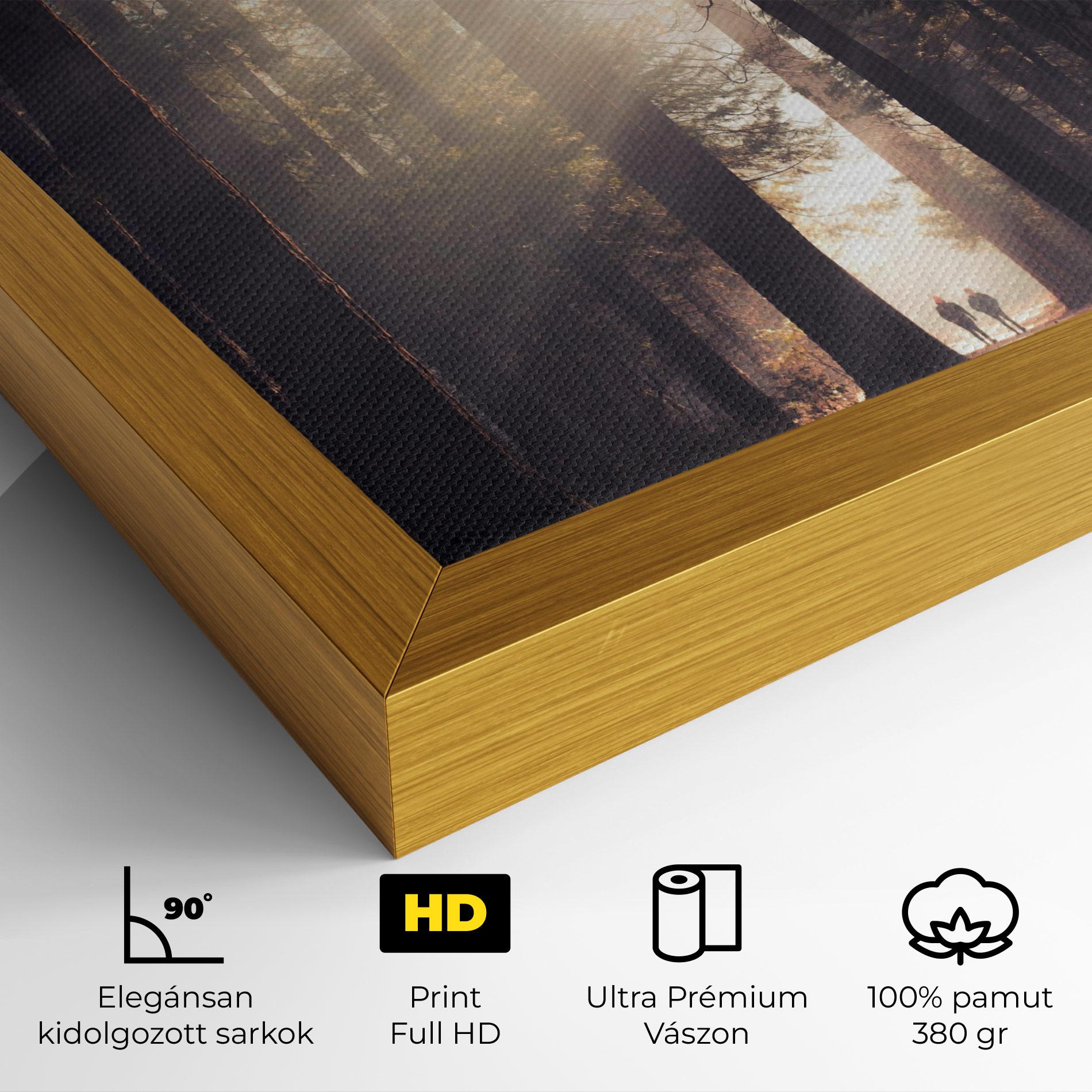 Vászonkép Foggy Couple Forest mockup 4