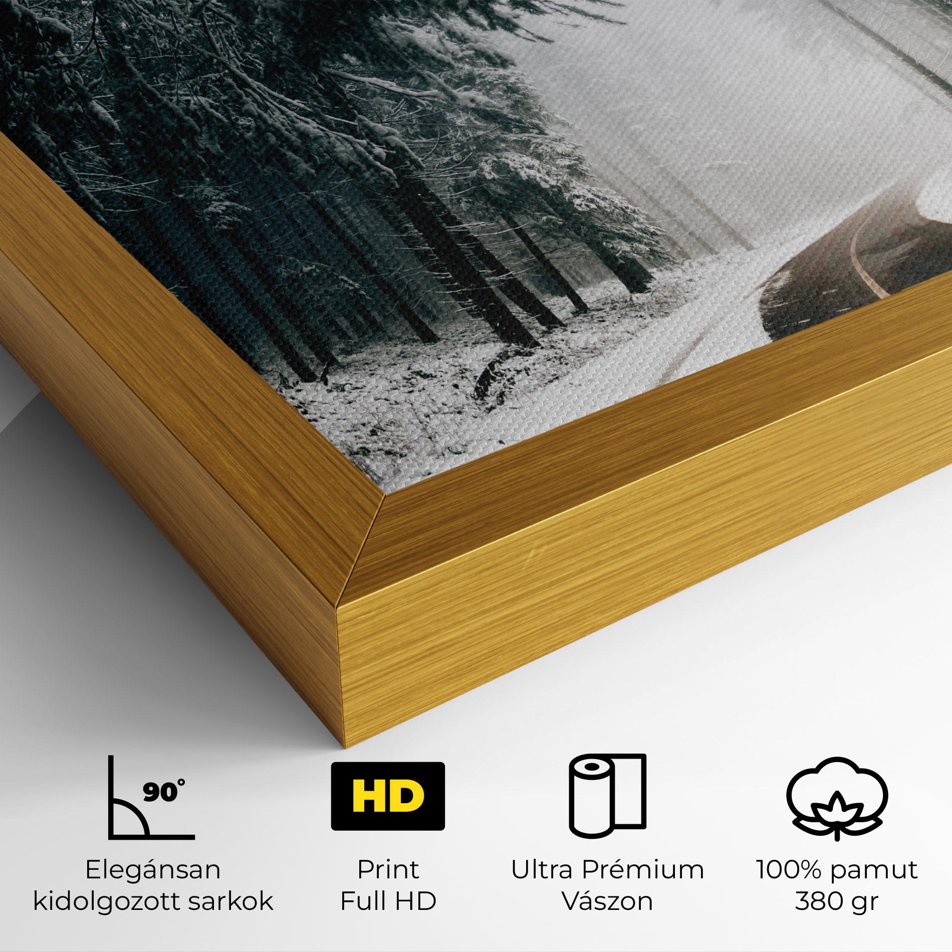 Vászonkép Snow Road Dorest mockup 4