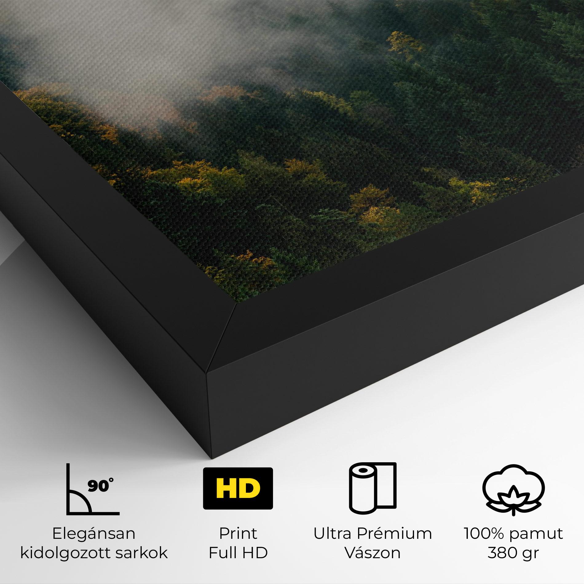 Vászonkép Foggy Tree Forest mockup 4