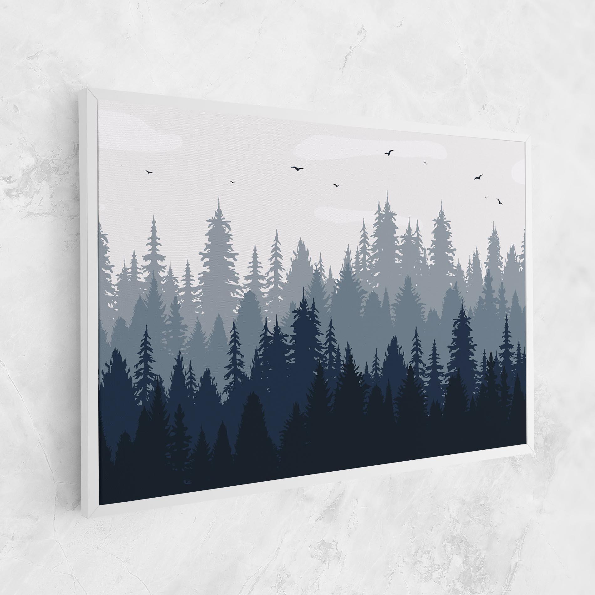 Vászonkép Foggy Blue Forest mockup 1