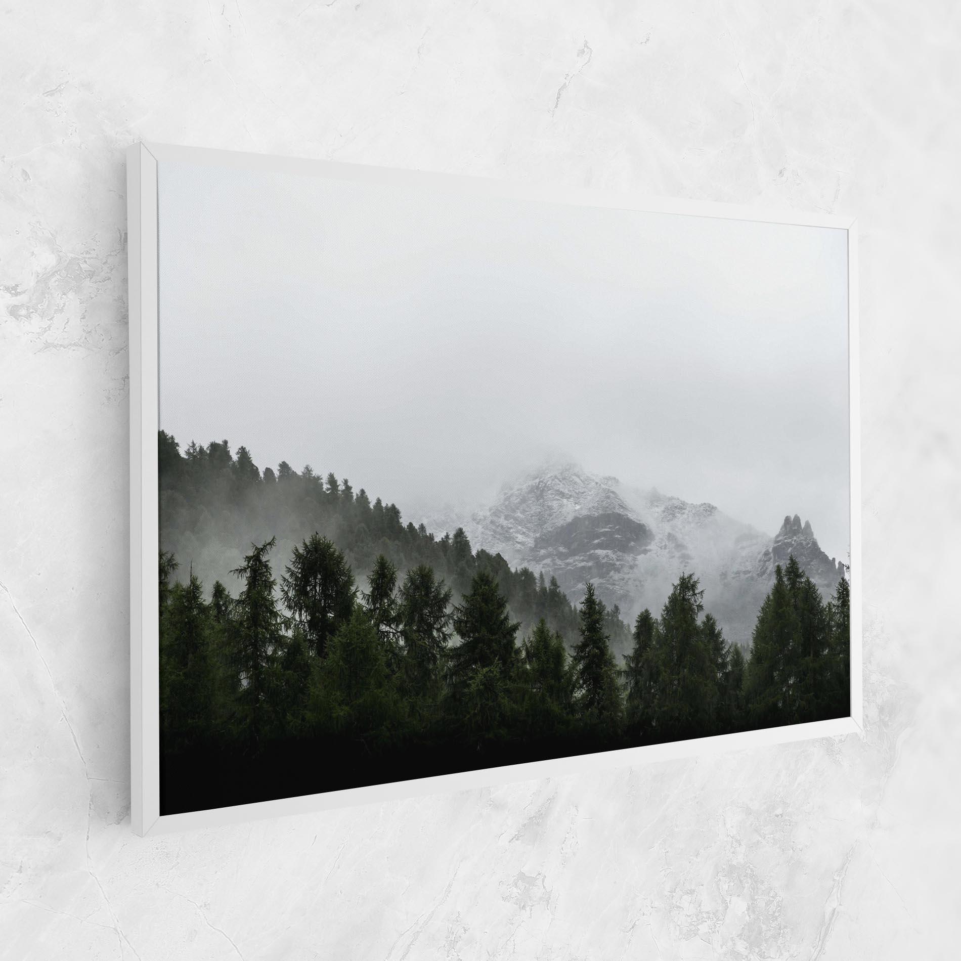 Vászonkép Foggy Mountain Forest mockup 1
