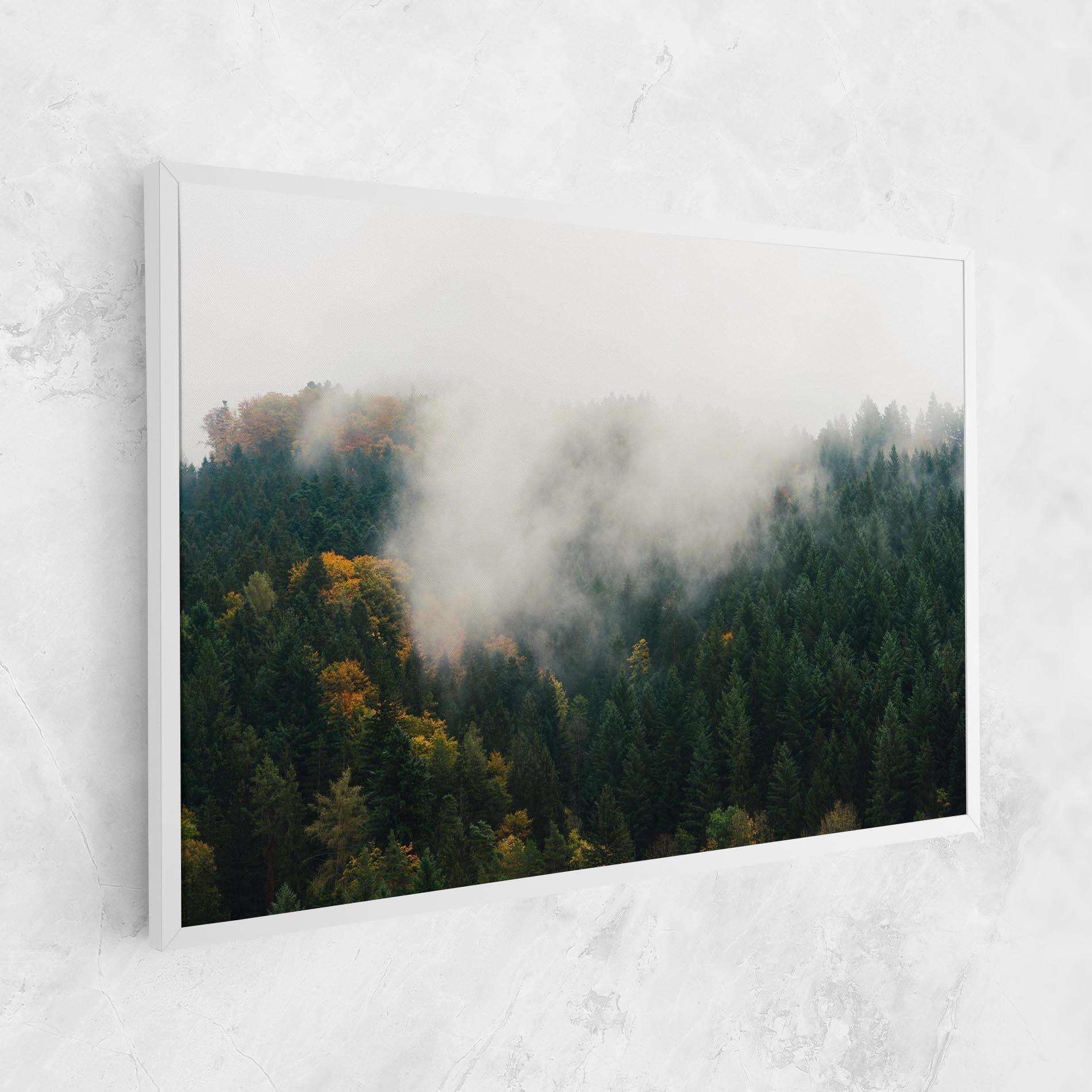 Vászonkép Foggy Tree Forest mockup 1