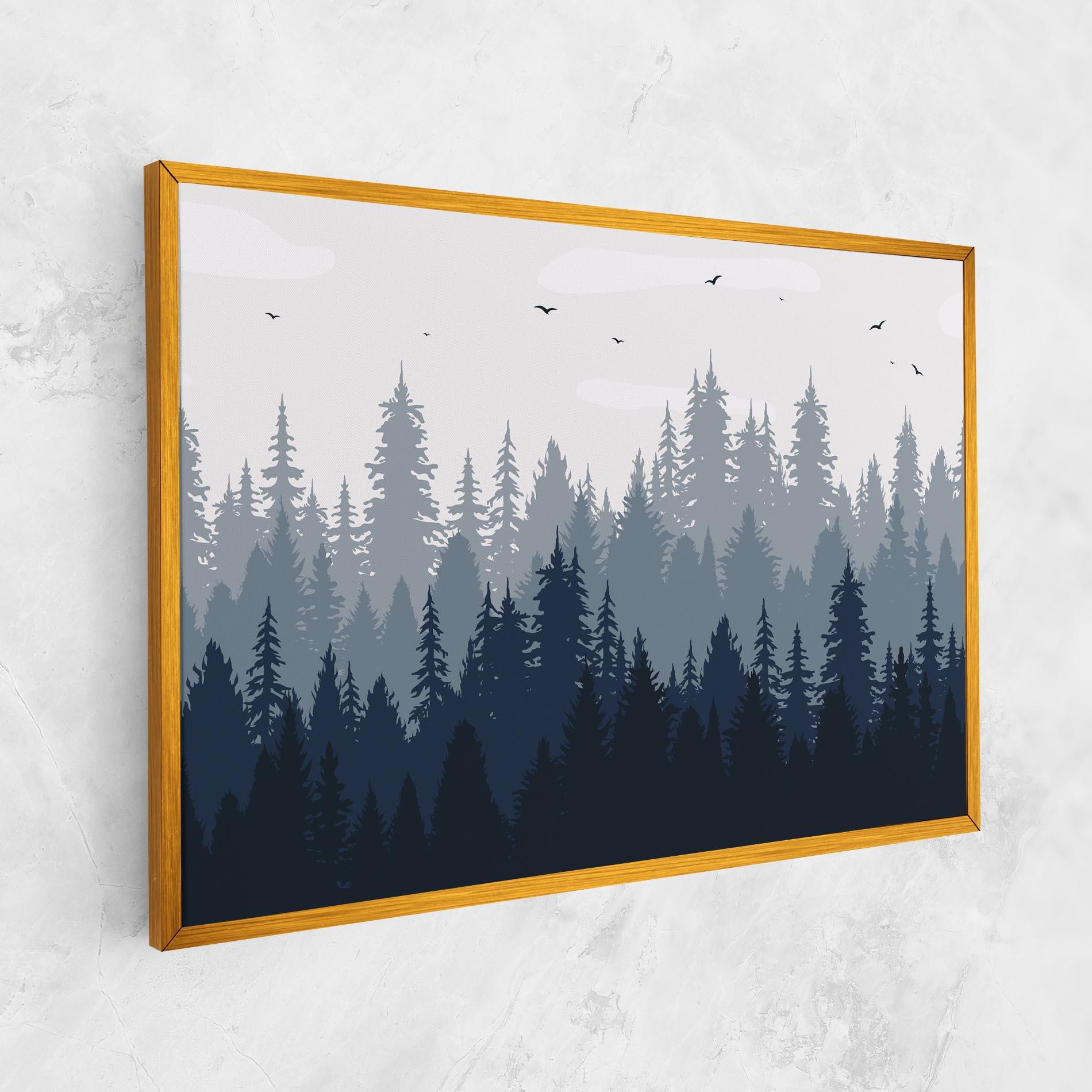 Vászonkép Foggy Blue Forest mockup 1