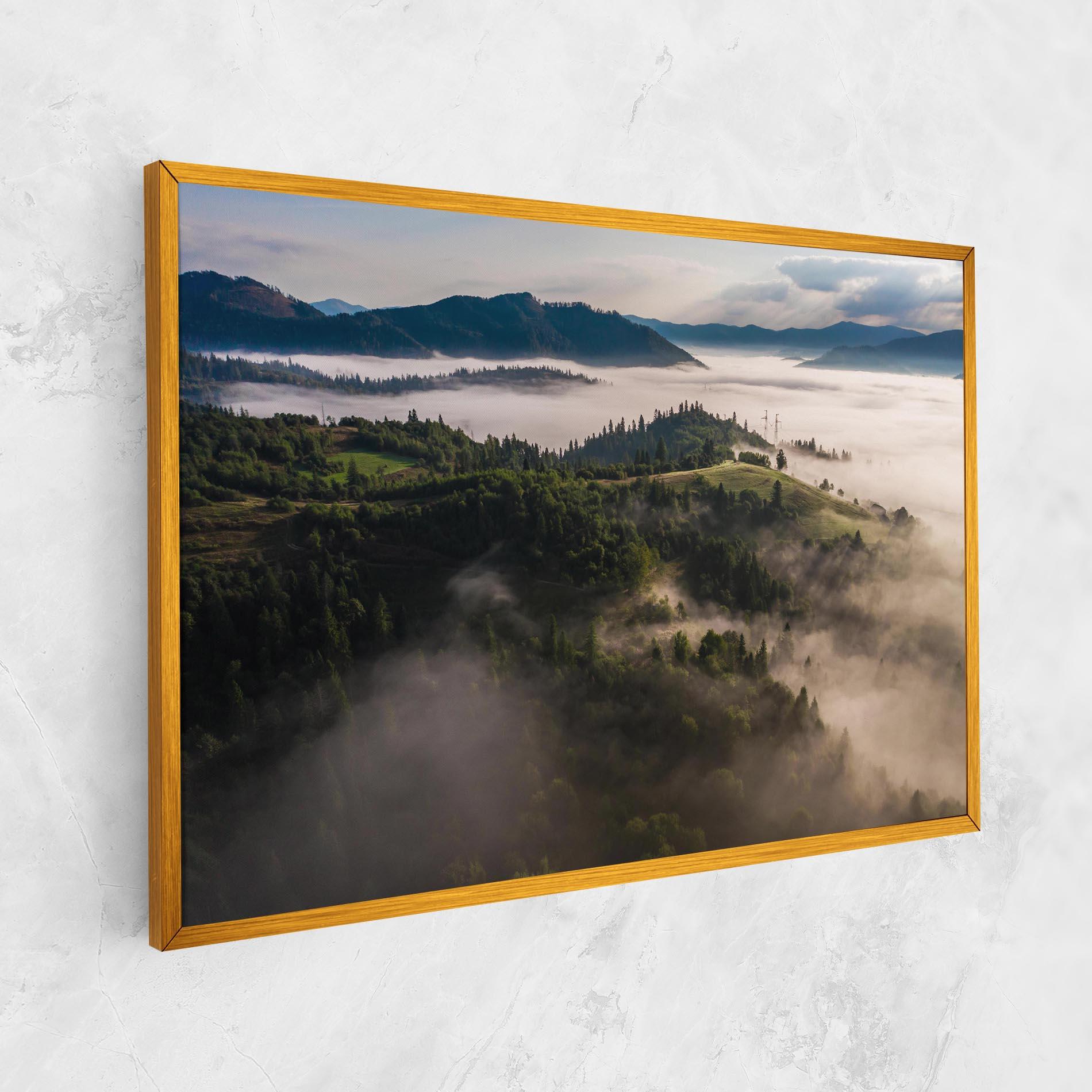 Vászonkép Foggy Forest View mockup 1