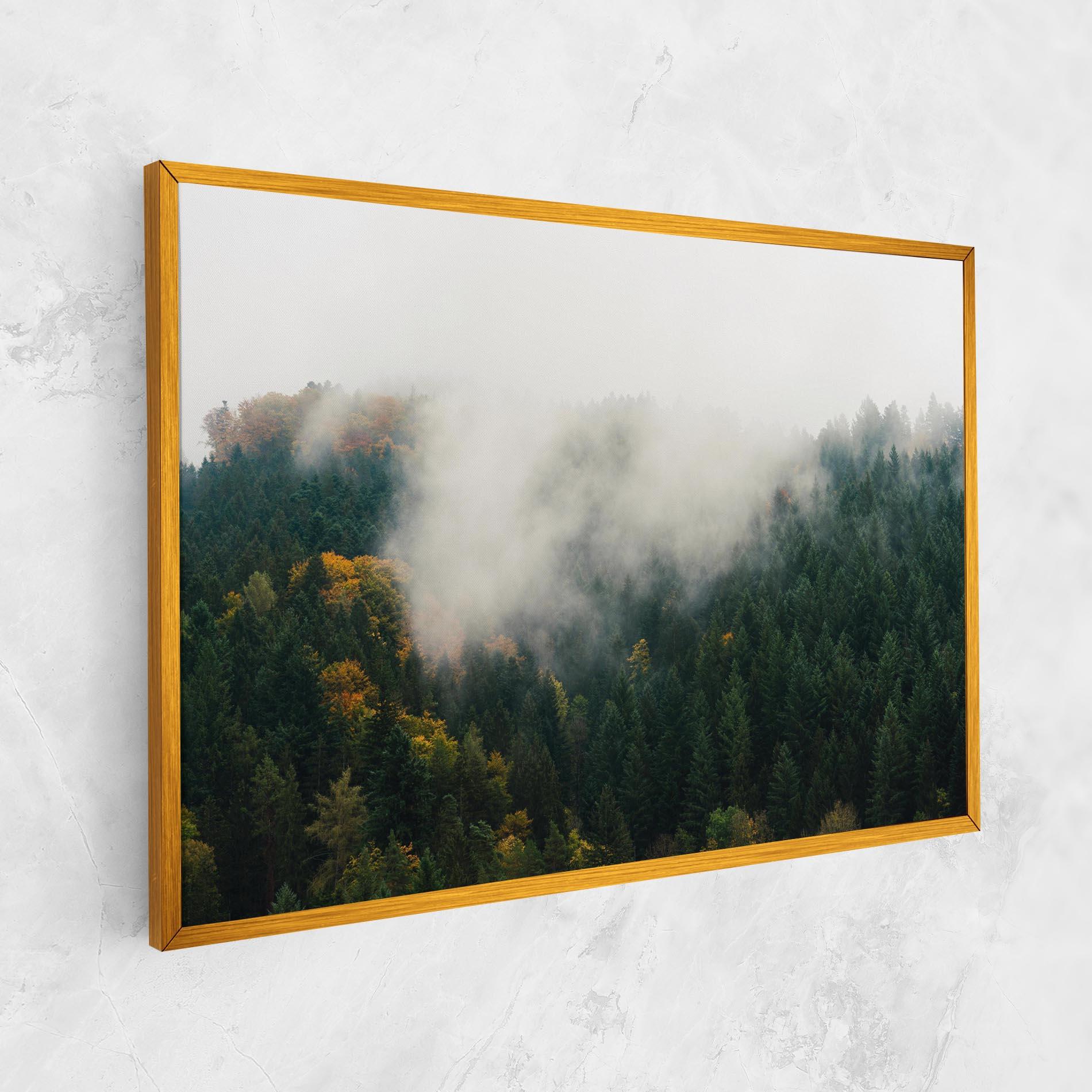 Vászonkép Foggy Tree Forest mockup 1