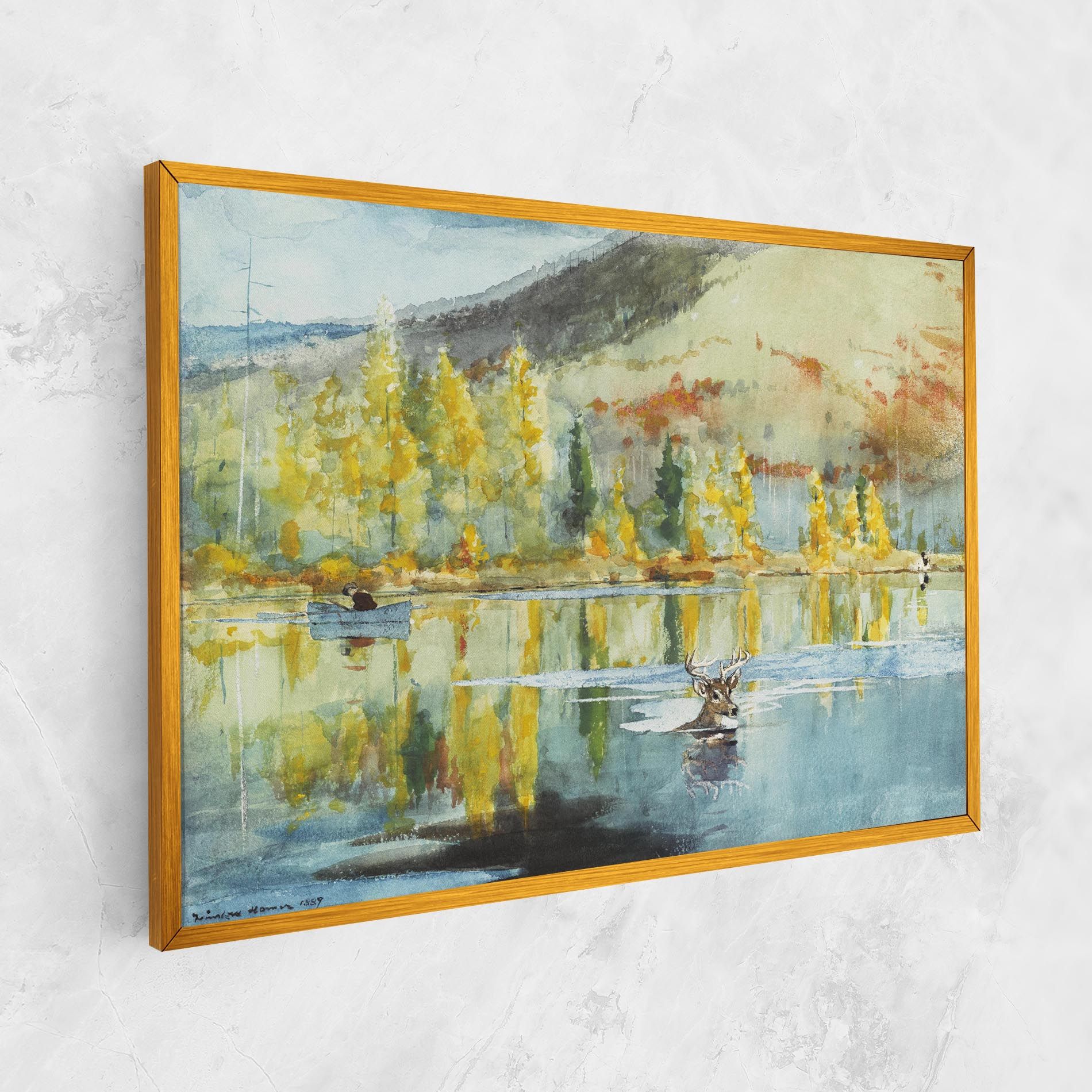 Trees Painting Lake mockup 1