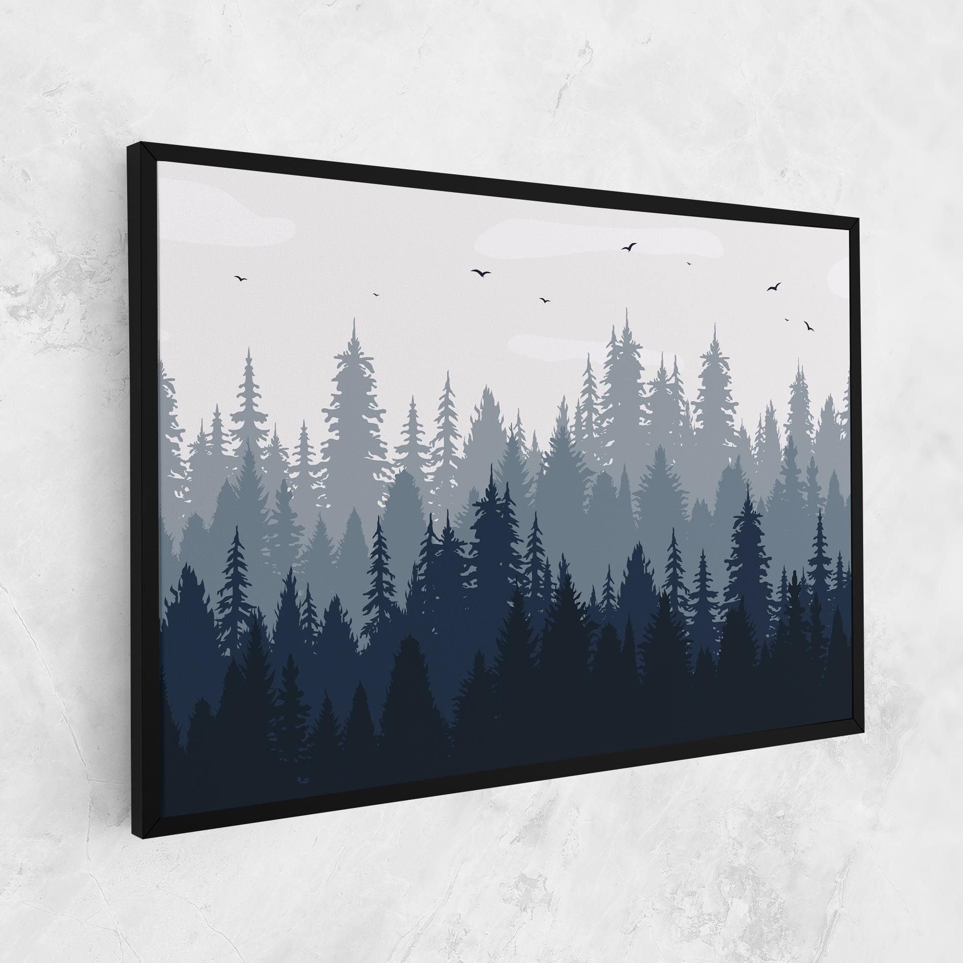 Foggy Blue Forest mockup 1