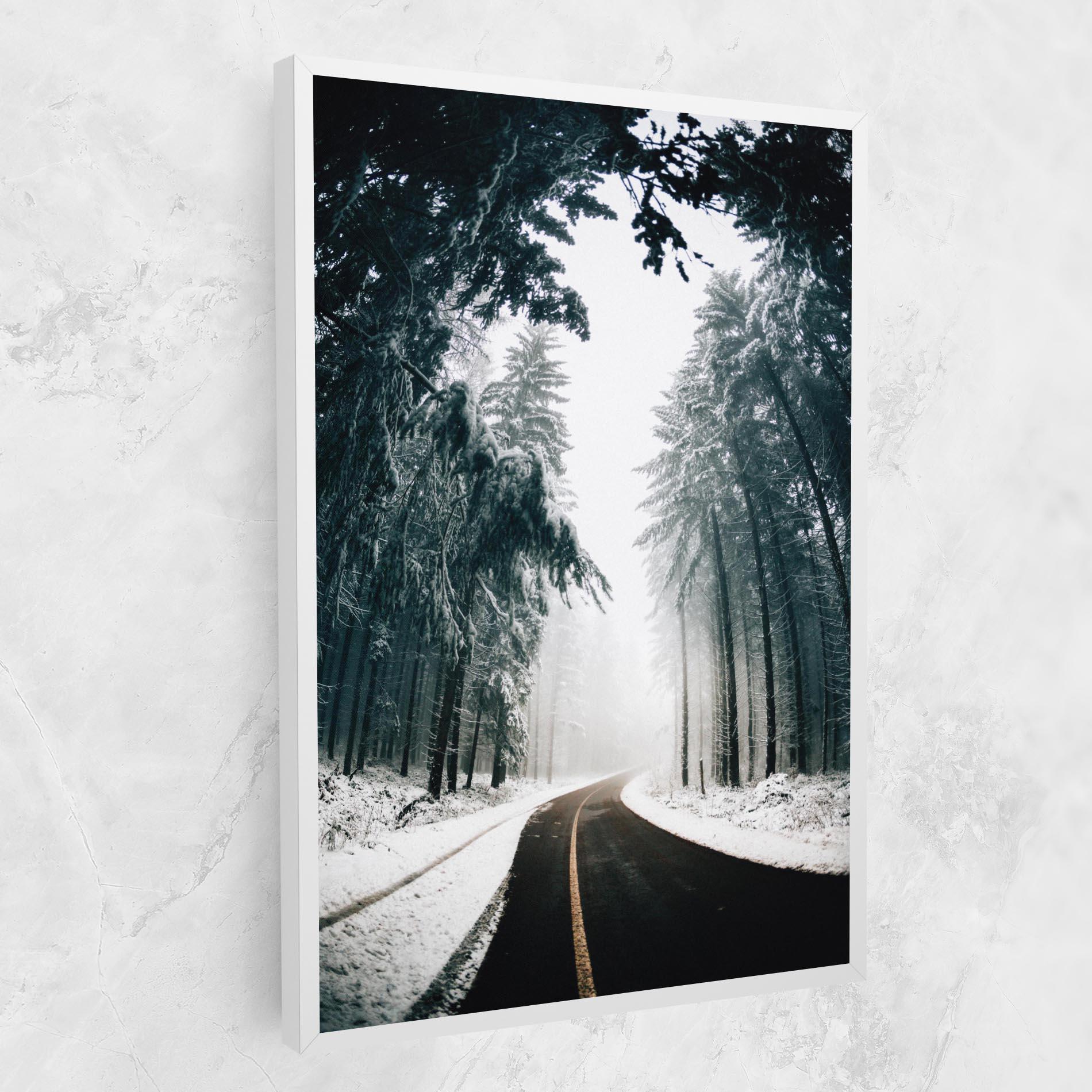 Vászonkép Snow Road Dorest mockup 1