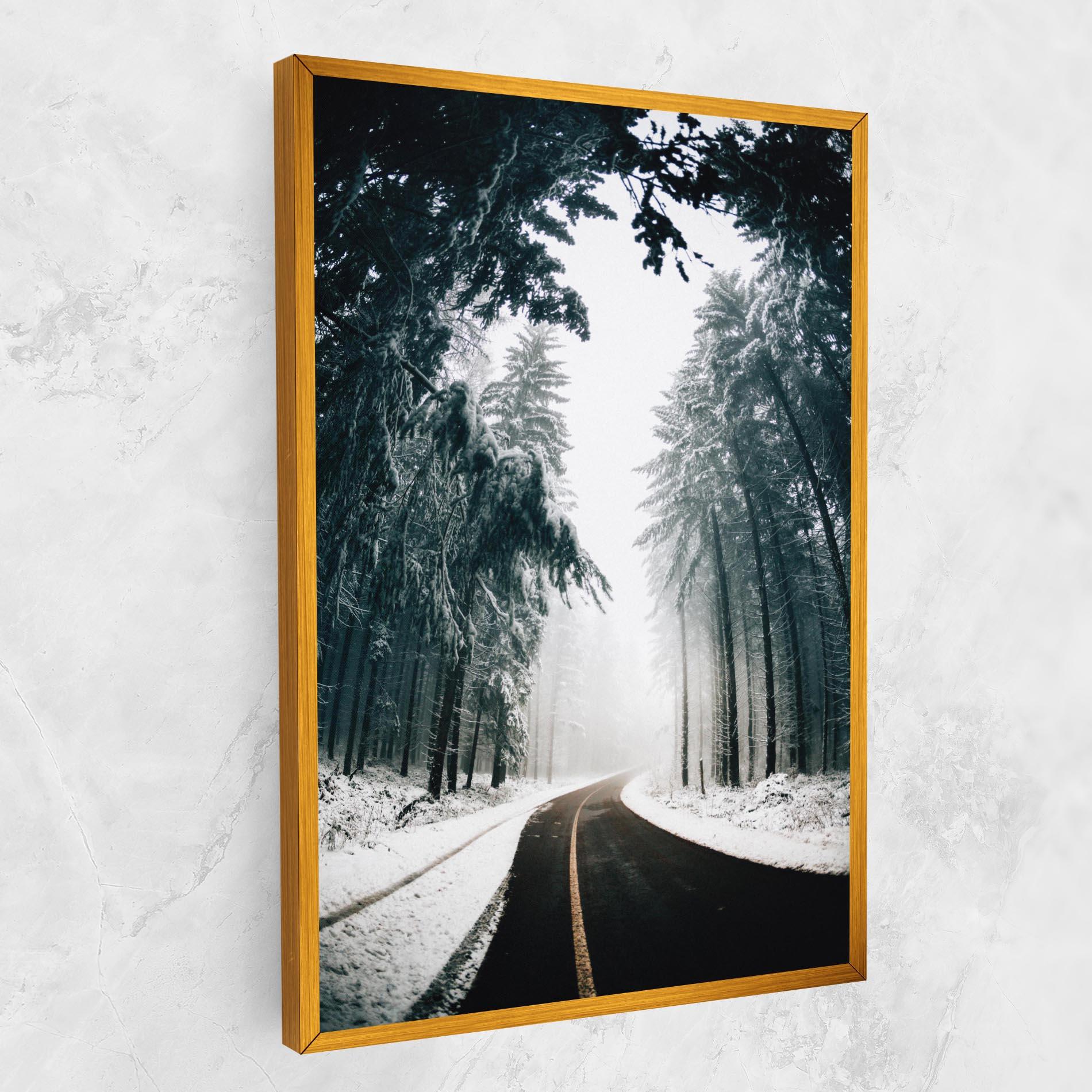 Vászonkép Snow Road Dorest mockup 1
