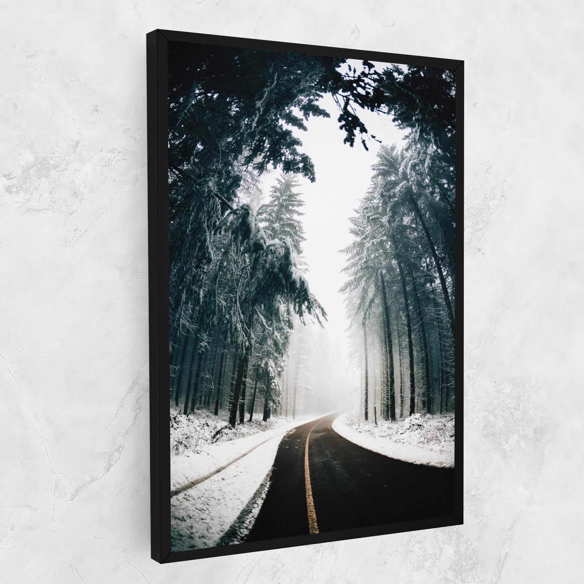 Vászonkép Snow Road Dorest mockup 1