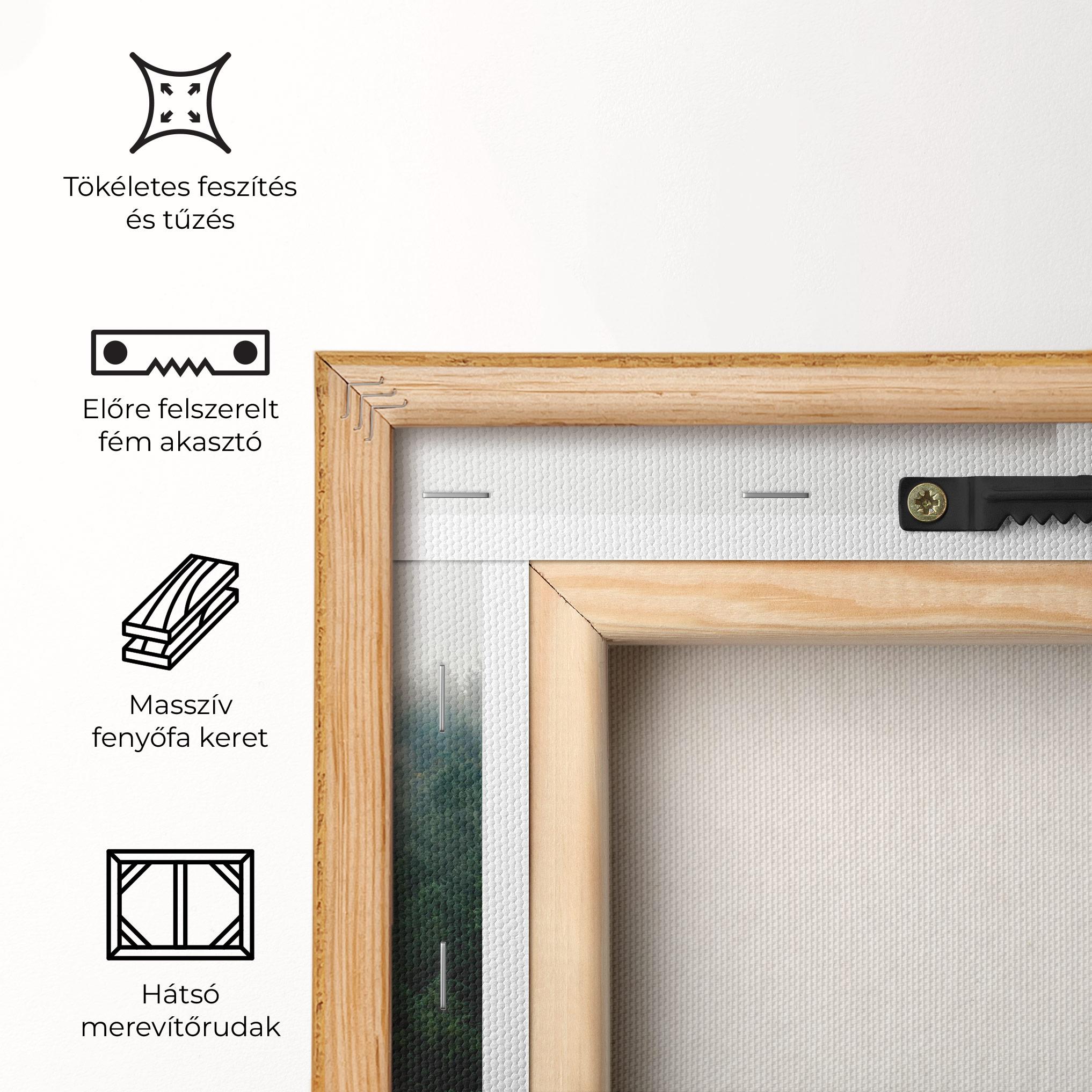 Vászonkép Foggy Tree Forest mockup 5