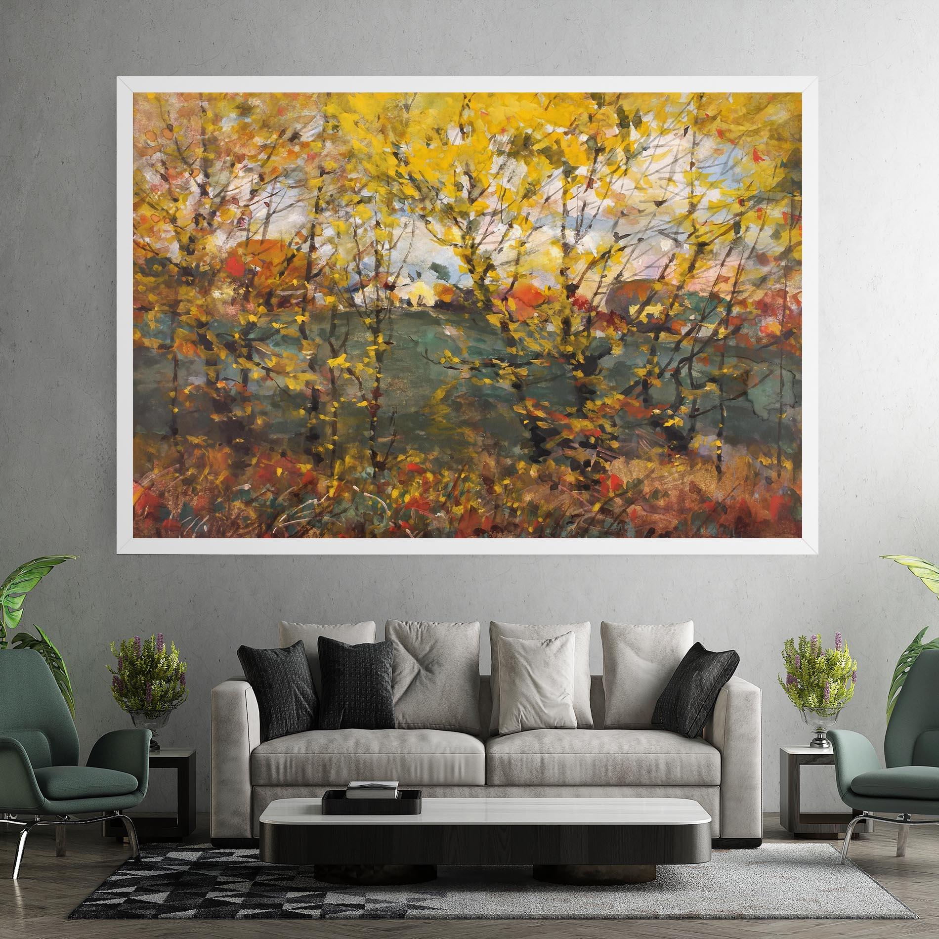 Vászonkép Autumn Painting Tree mockup 7
