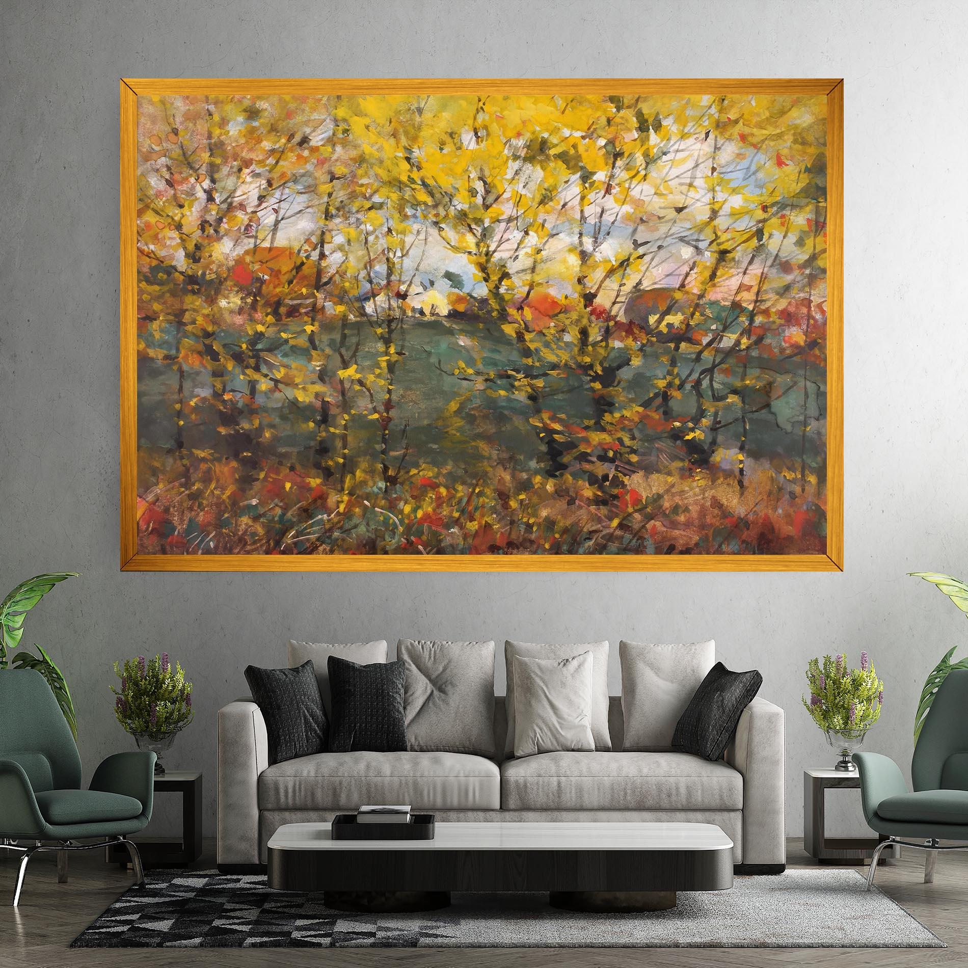 Vászonkép Autumn Painting Tree mockup 7