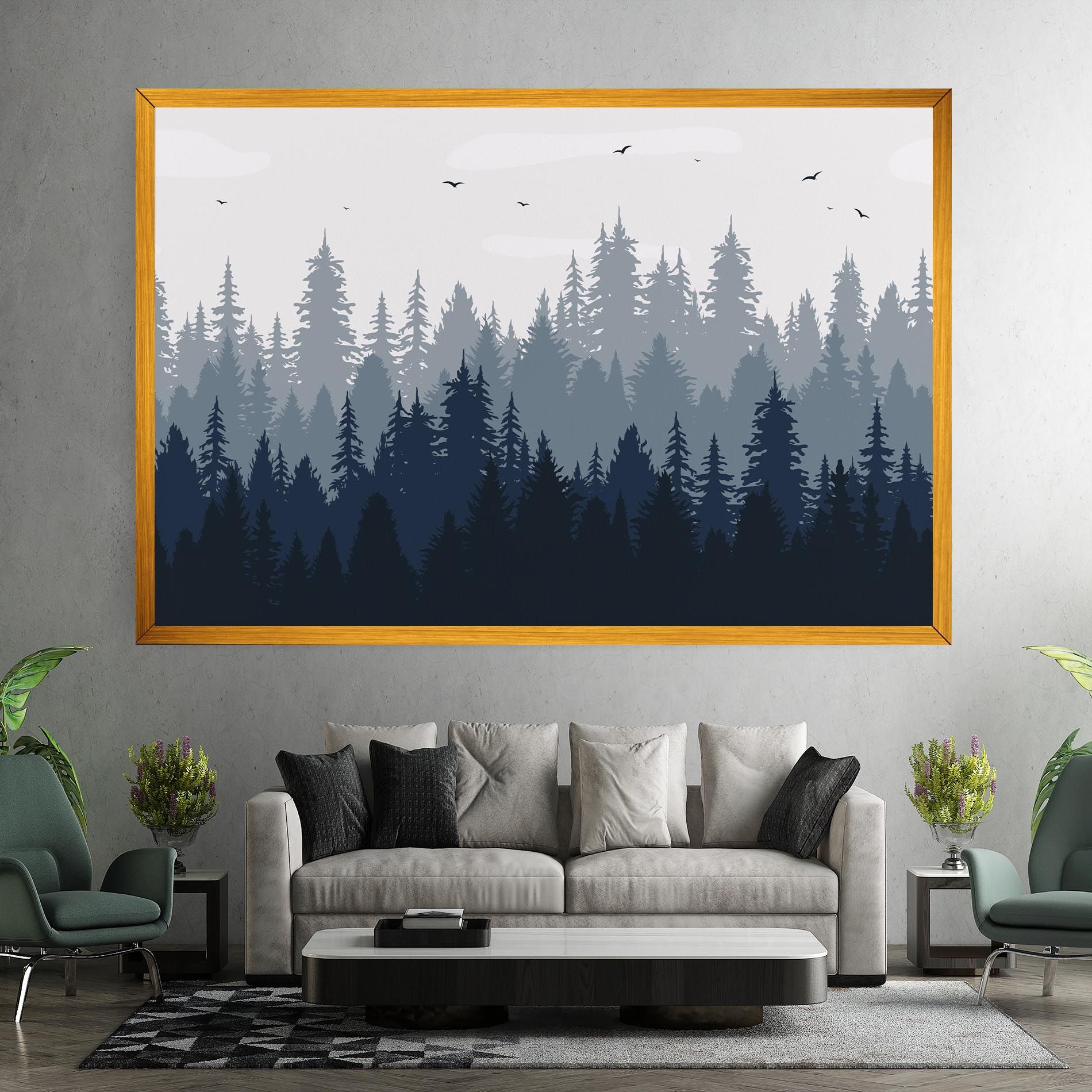 Foggy Blue Forest mockup 7