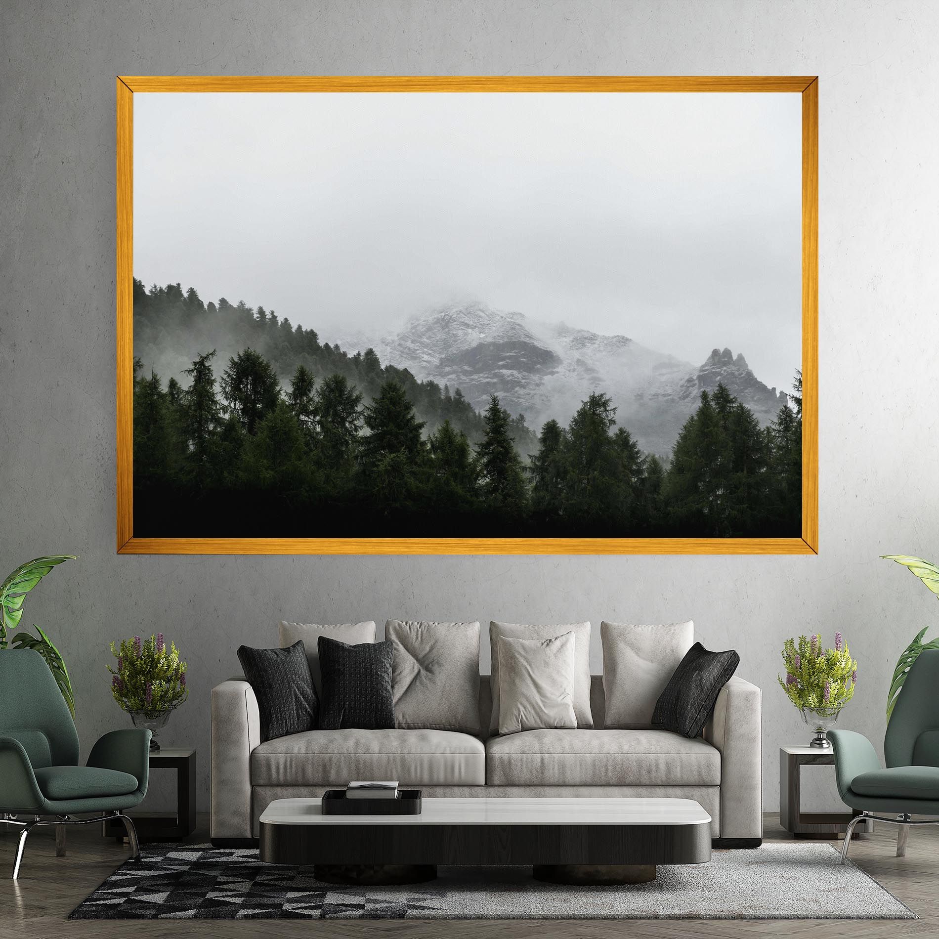 Foggy Mountain Forest mockup 7