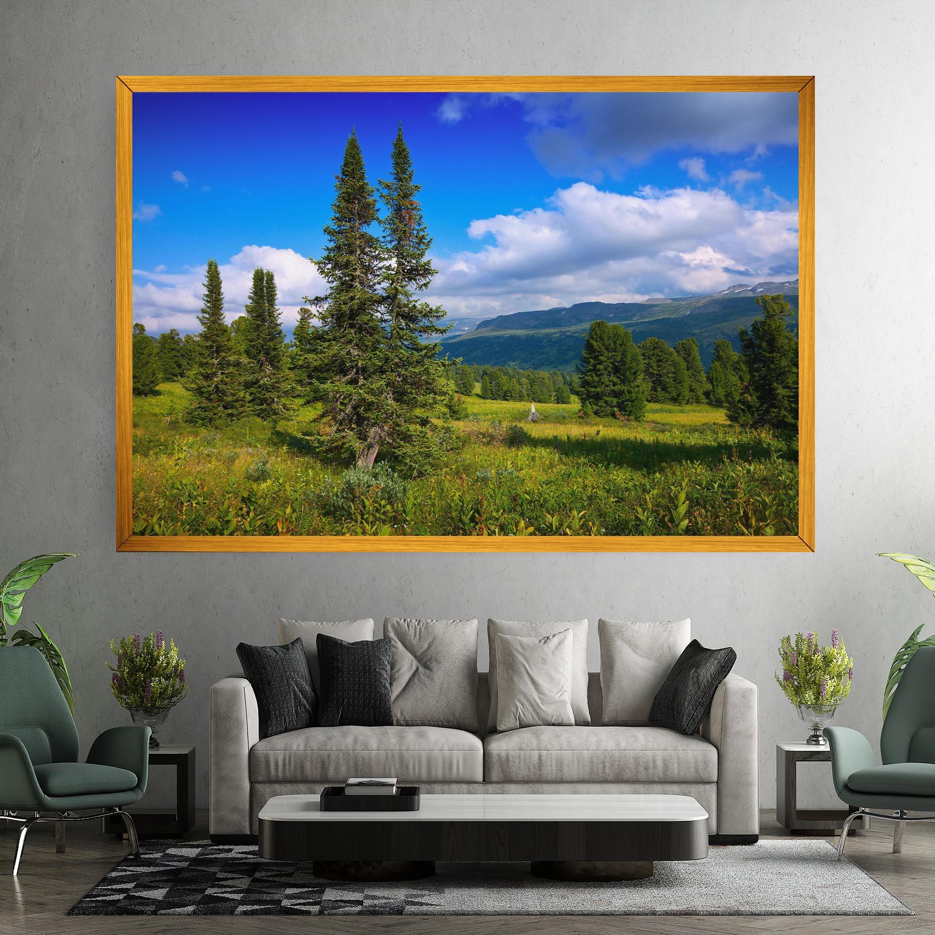 Vászonkép Morning Sunny Field mockup 7