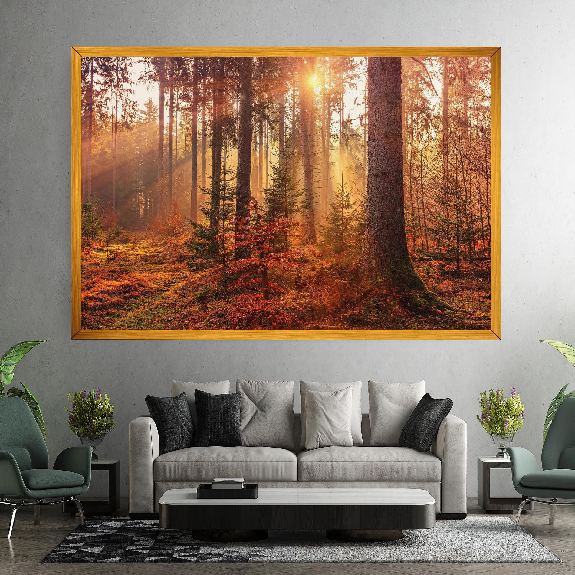 Vászonkép Orange Light Forest mockup 7