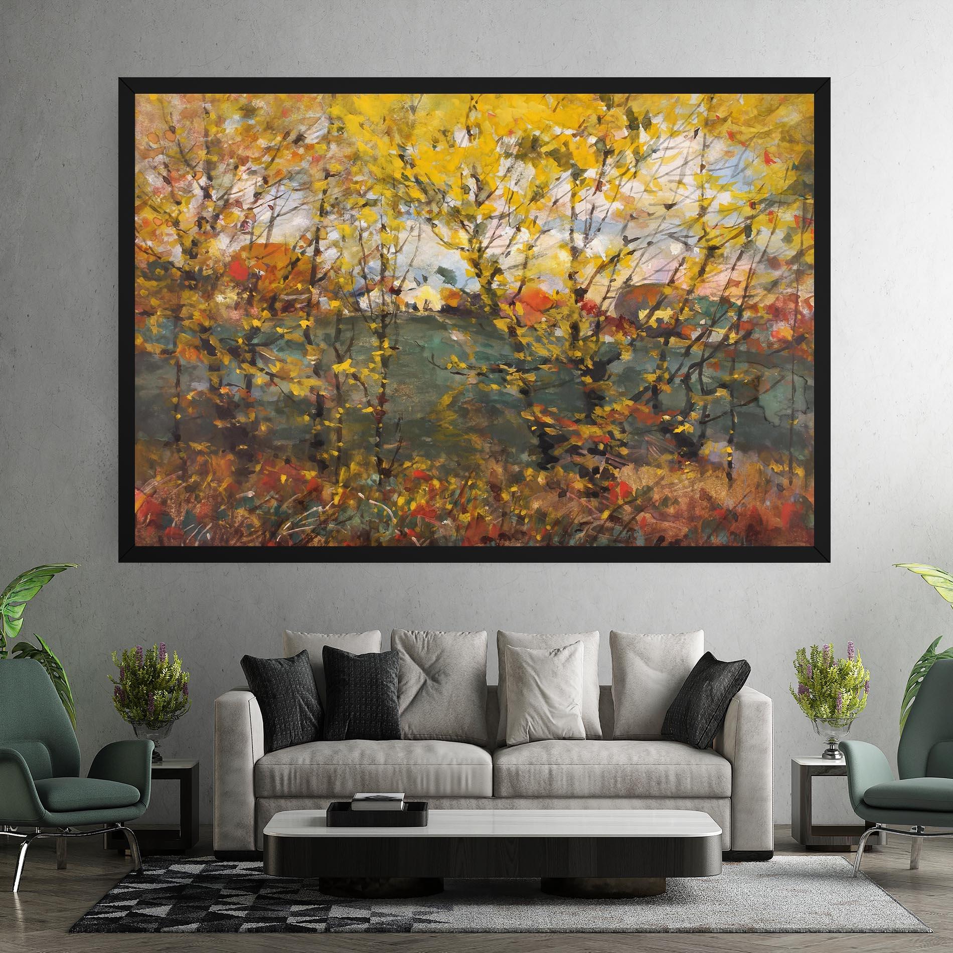 Vászonkép Autumn Painting Tree mockup 7