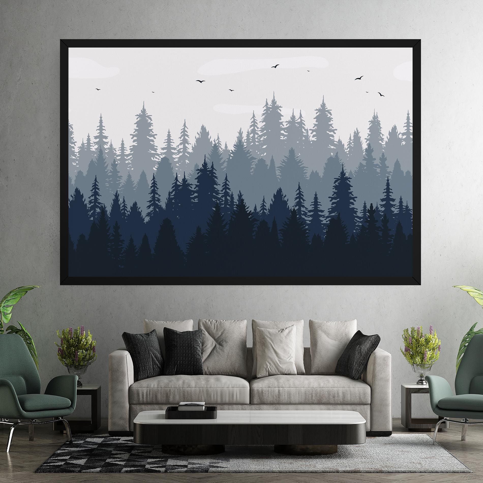 Foggy Blue Forest mockup 7
