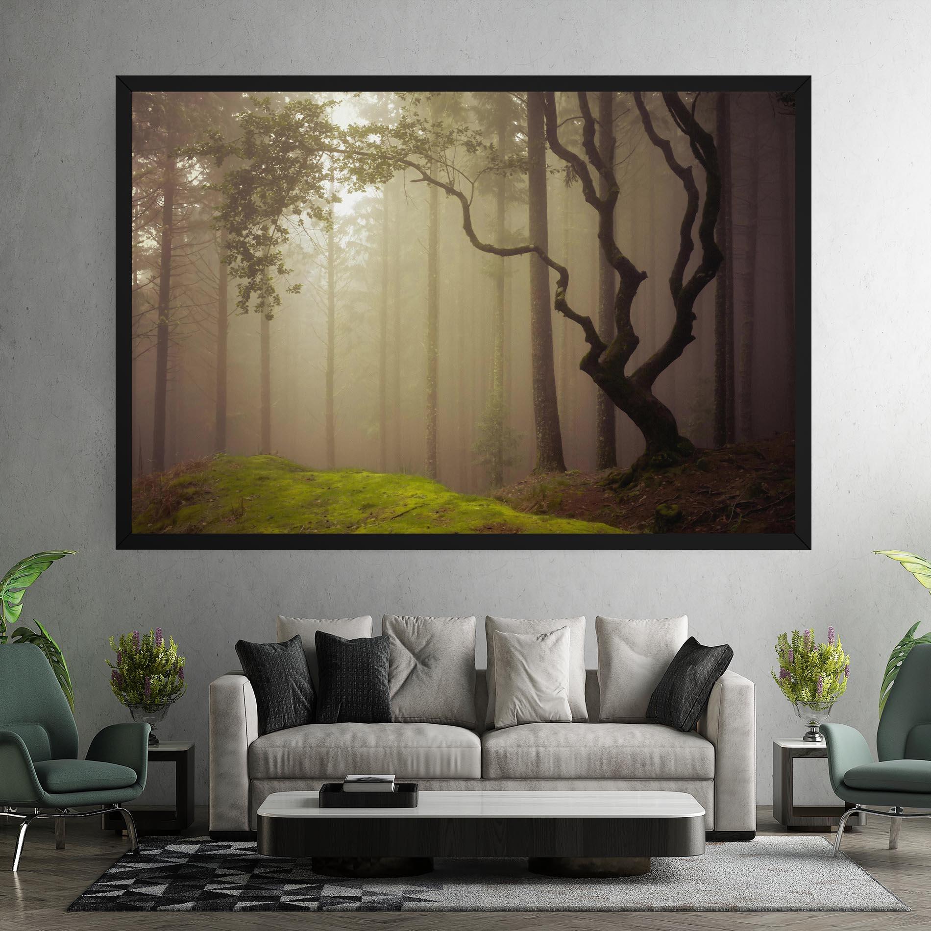 Vászonkép Foggy Tree Art mockup 7